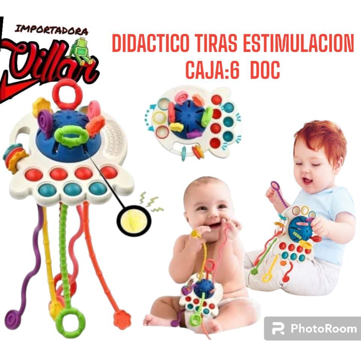 GENERICO - Juguetes Sensoriales Para Bebés Montessori 4 En 1 Multiuso