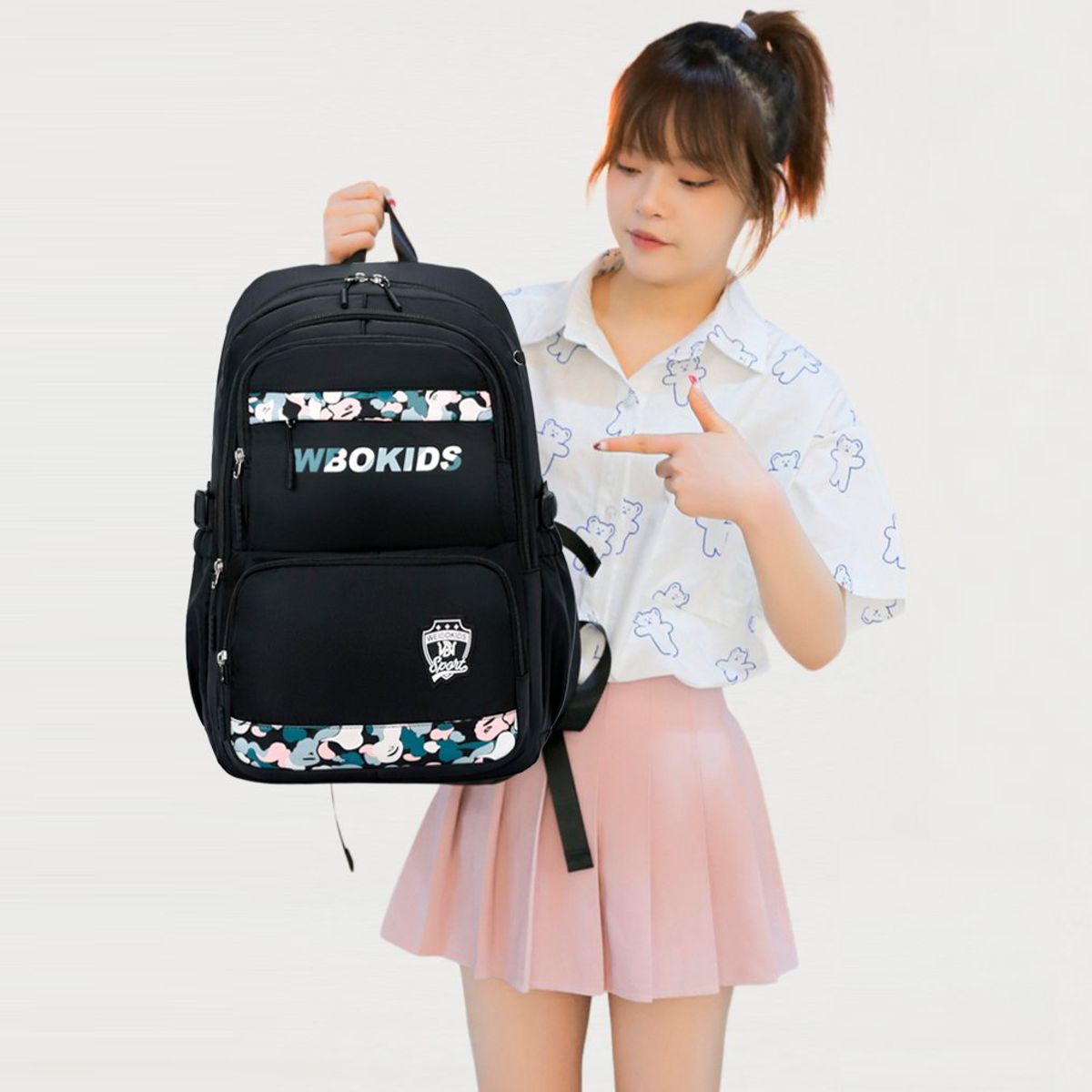 OEM - Mochila Escolar para mujer - Negro