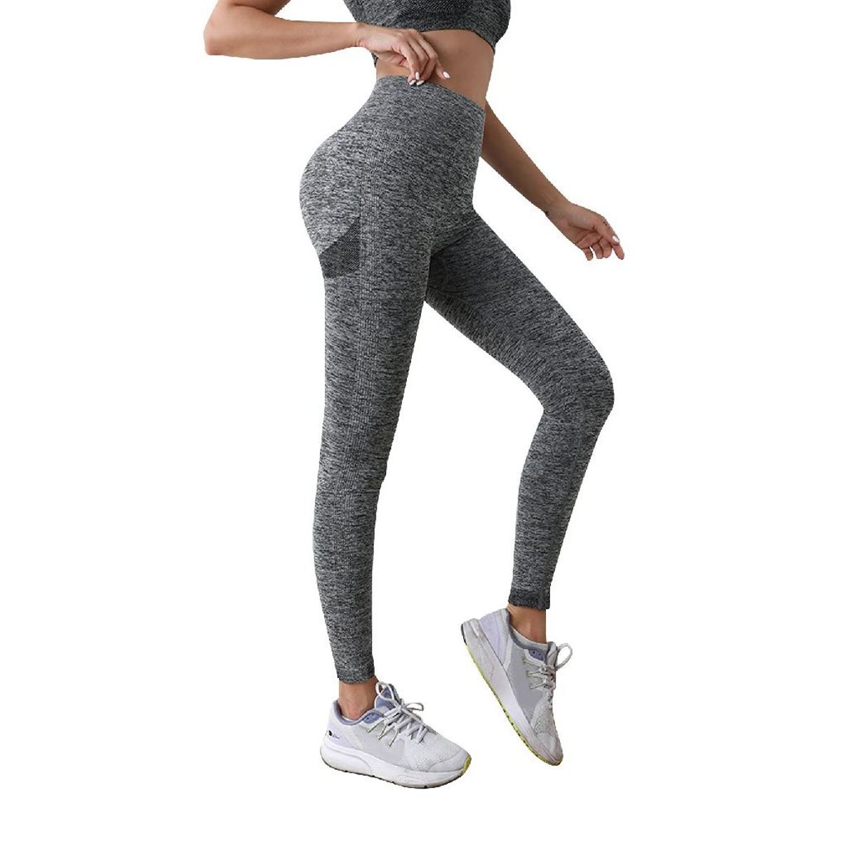 ITELSISTEM - Licra Leggings Saca Pompis Modeladoras Push Up Gluteos Gris