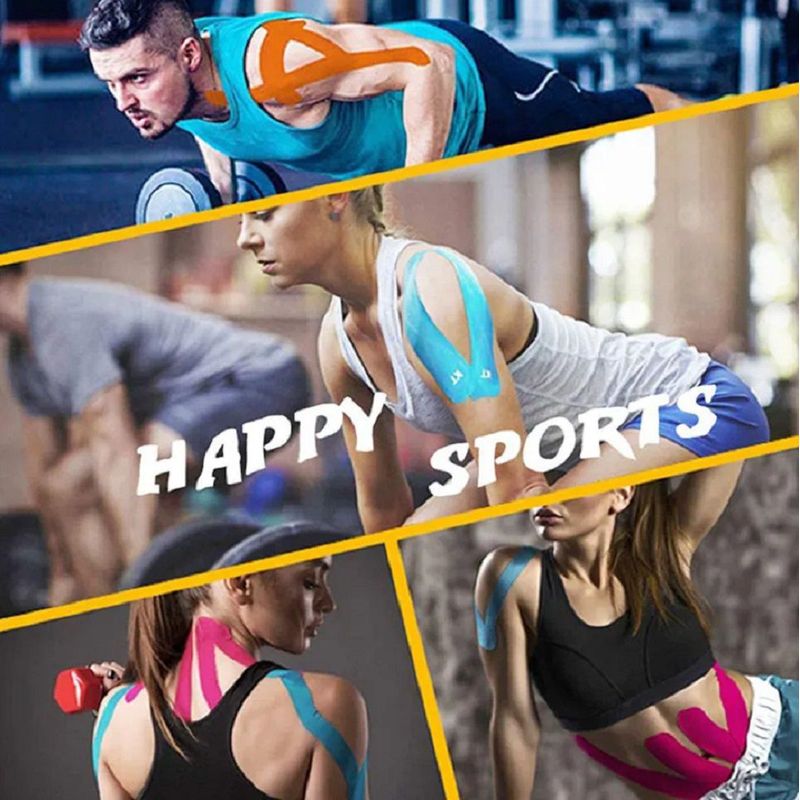 GENERICO - Cinta Kinesiologica 5m X 5cm Soporte para Atleticos celeste