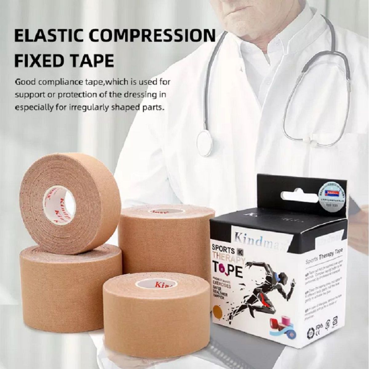 GENERICO - Cinta Kinesiologica 5m X 5cm Soporte para Atleticos