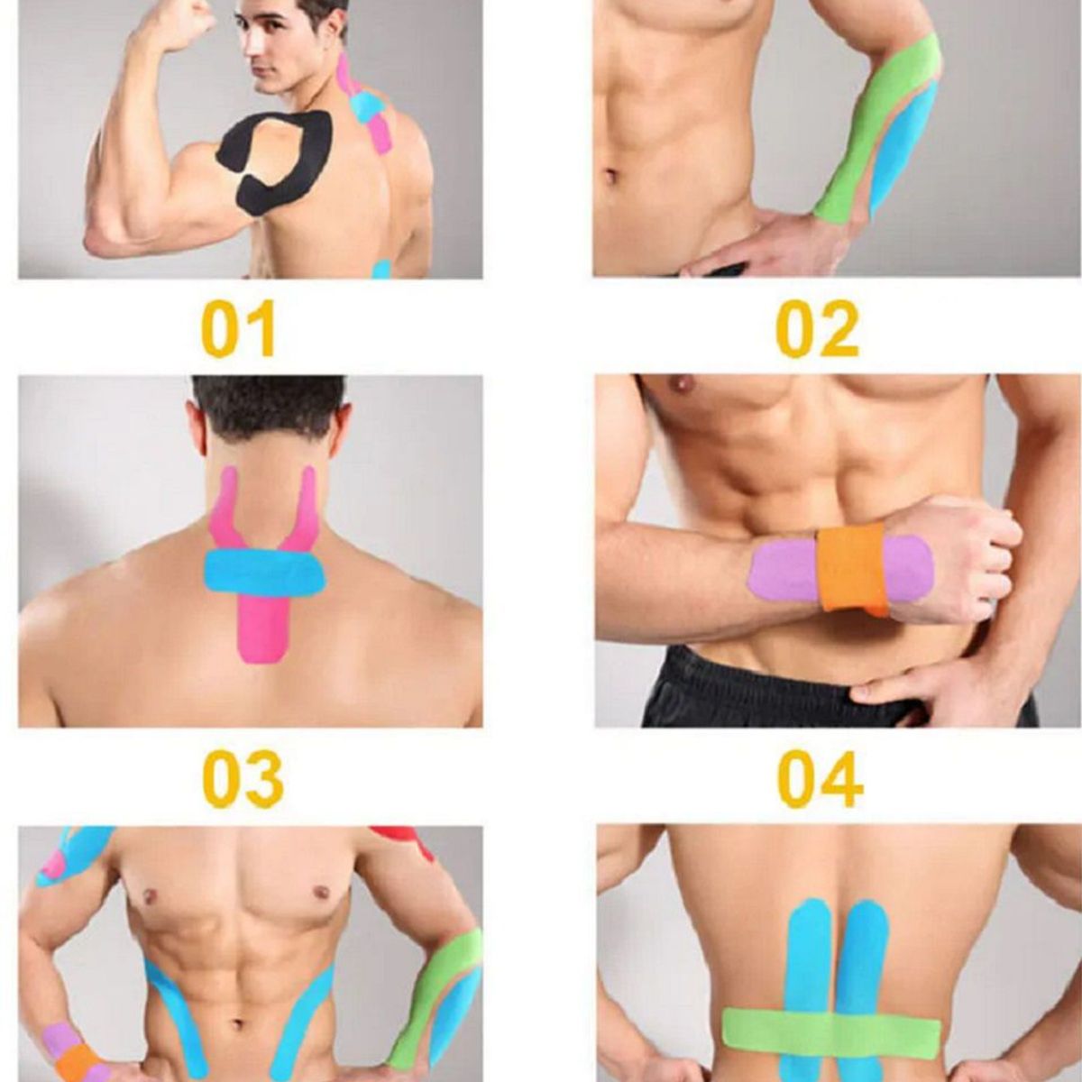 GENERICO - Cinta Kinesiologica 5m X 5cm Soporte para Atleticos