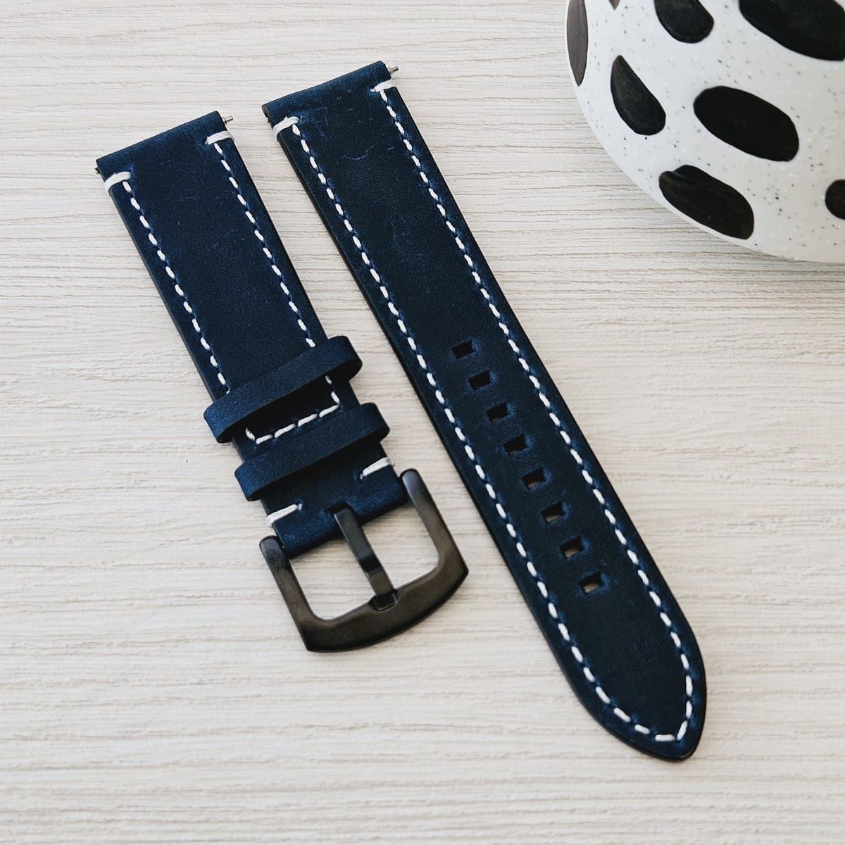 GENERICO - Correa Cuero para HUAWEI GT2 DE 46MM  GT2 E  GT2 PRO - Azul