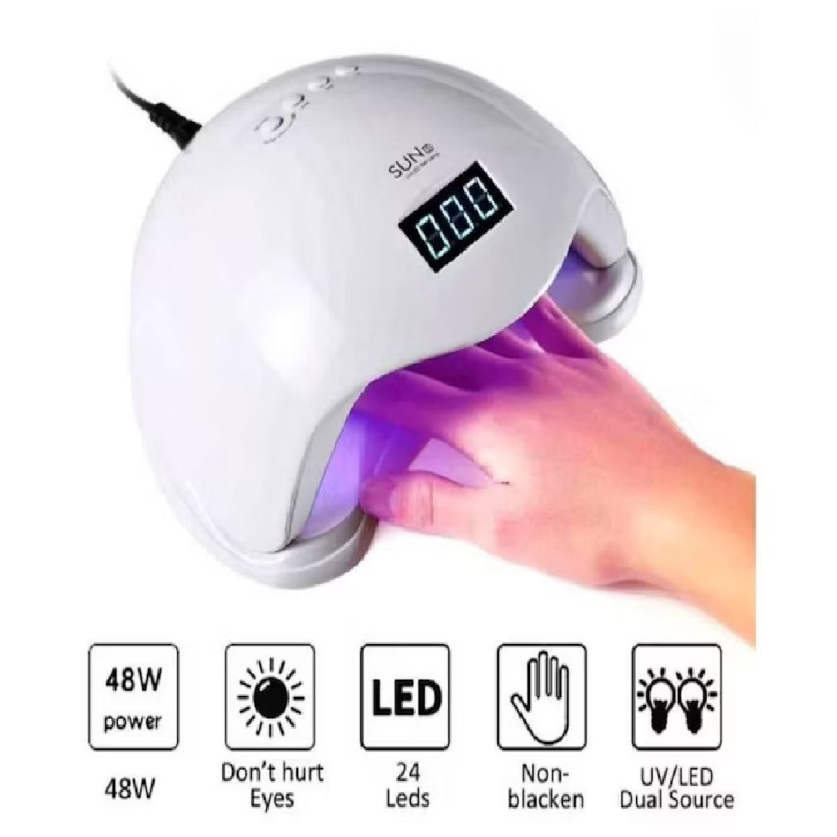 GENERICO - Lampara Led Secadora de Uñas UV LED Profesional Manicure