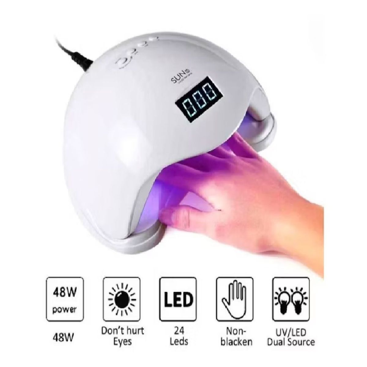 GENERICO - Lampara Led Secadora de Uñas UV LED Profesional Manicure