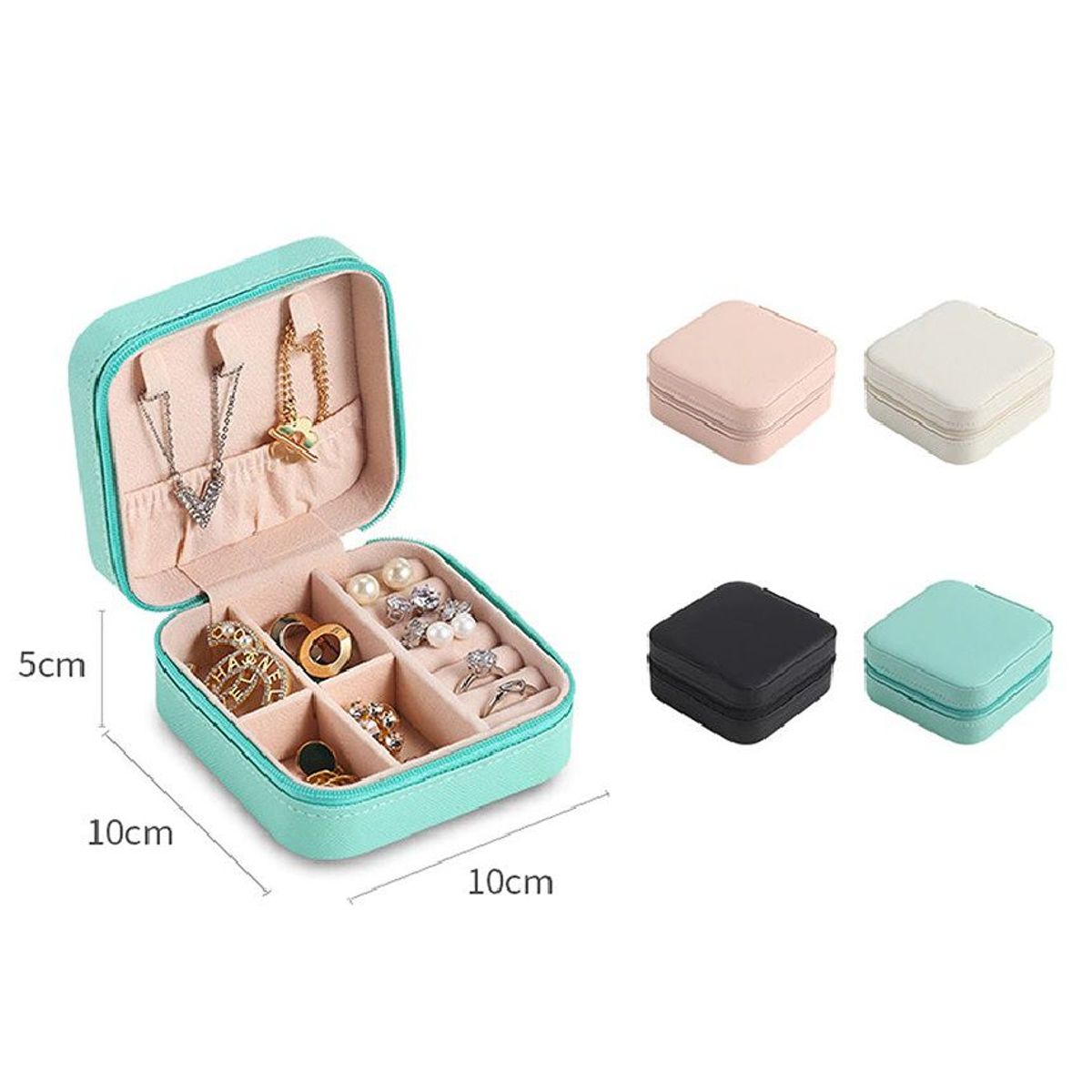 GENERICO - Mini Joyero Organizador Portatil Multiusos con Cierre