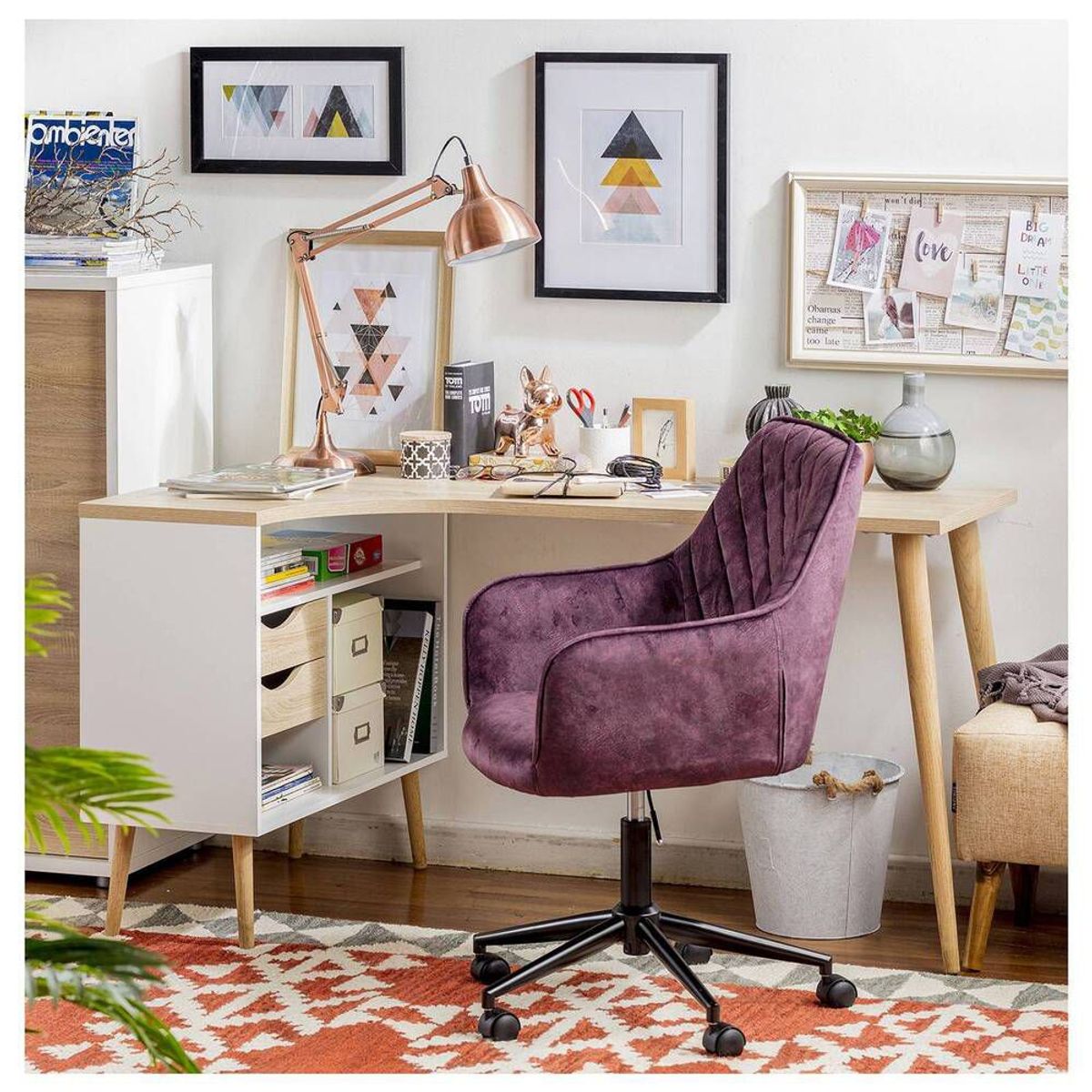 TU MESITA - Escritorio Tini Vintage Oak con Blanco TU MESITA