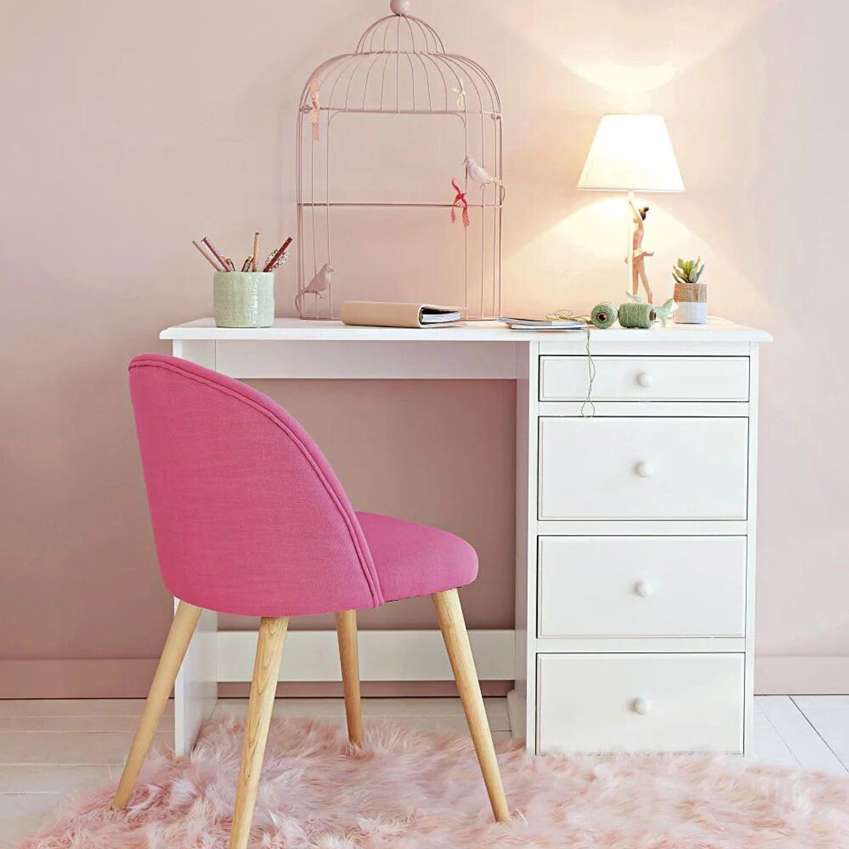 TU MESITA - Escritorio Belanova Blanco 4 cajones 105 cm TU MESITA