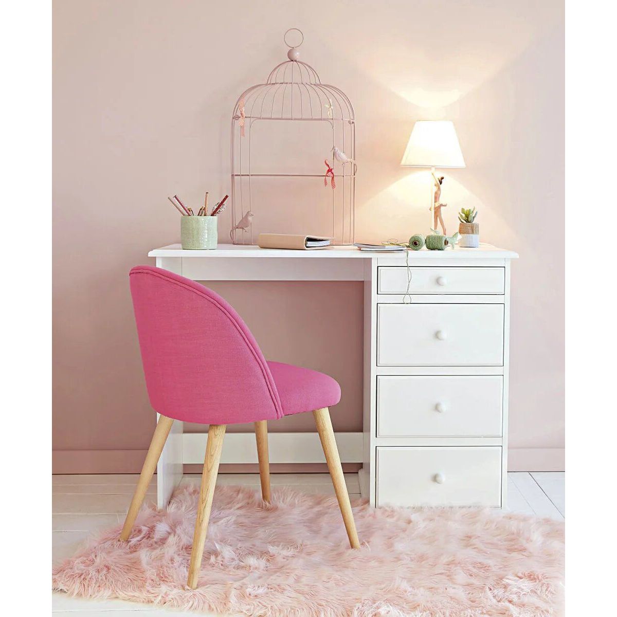 TU MESITA - Escritorio Belanova Blanco 4 cajones 105 cm TU MESITA