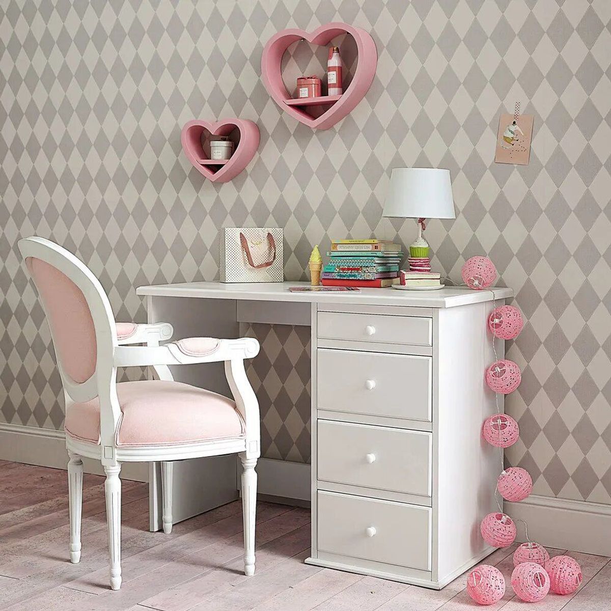 TU MESITA - Escritorio Belanova Blanco 4 cajones 105 cm TU MESITA