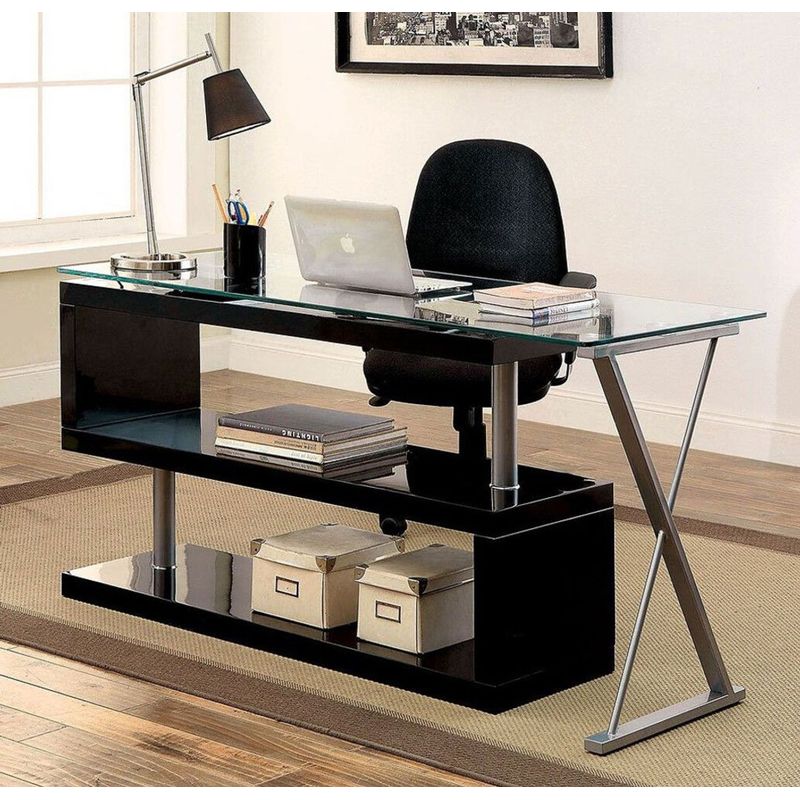 TU MESITA - Escritorio Contemporáneo Montra Negro 140cm TU MESITA