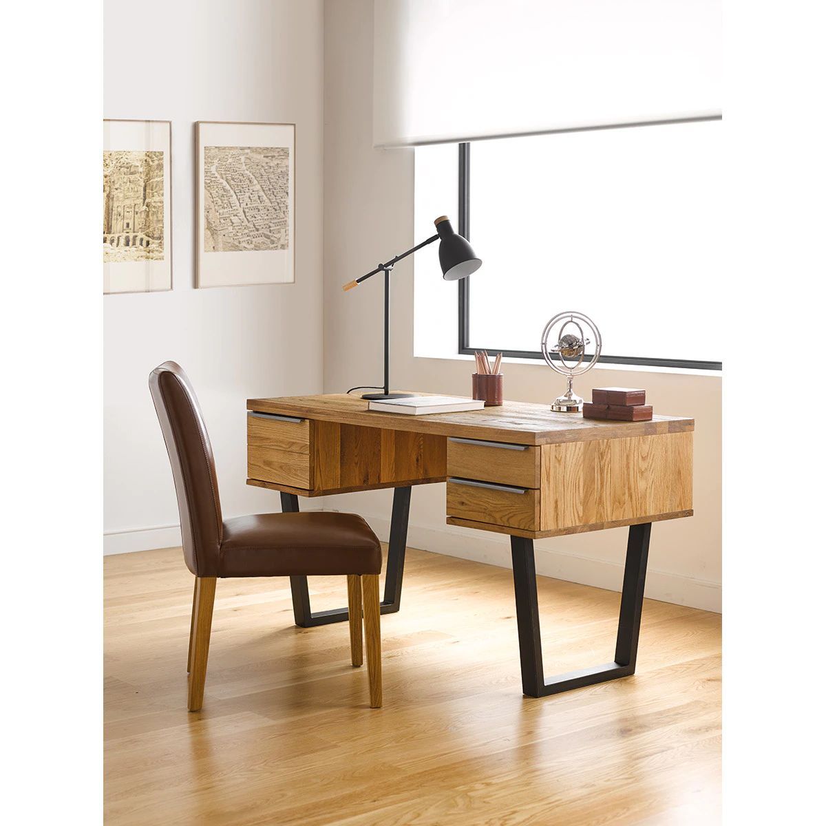 TU MESITA - Escritorio Contemporáneo Porté Marrón 135cm TU MESITA