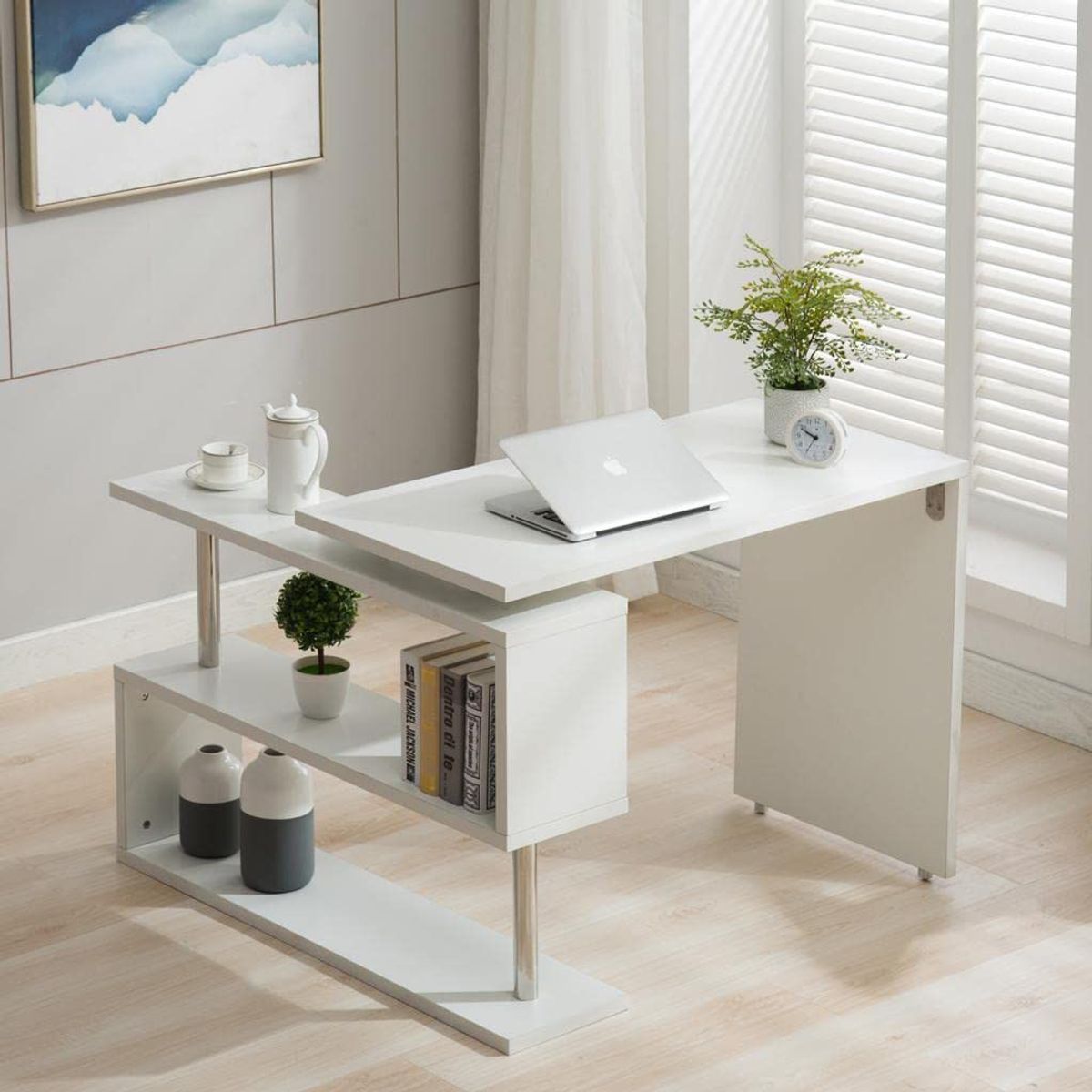 TU MESITA - Escritorio Contemporáneo Ivon Blanco 101cm TU MESITA