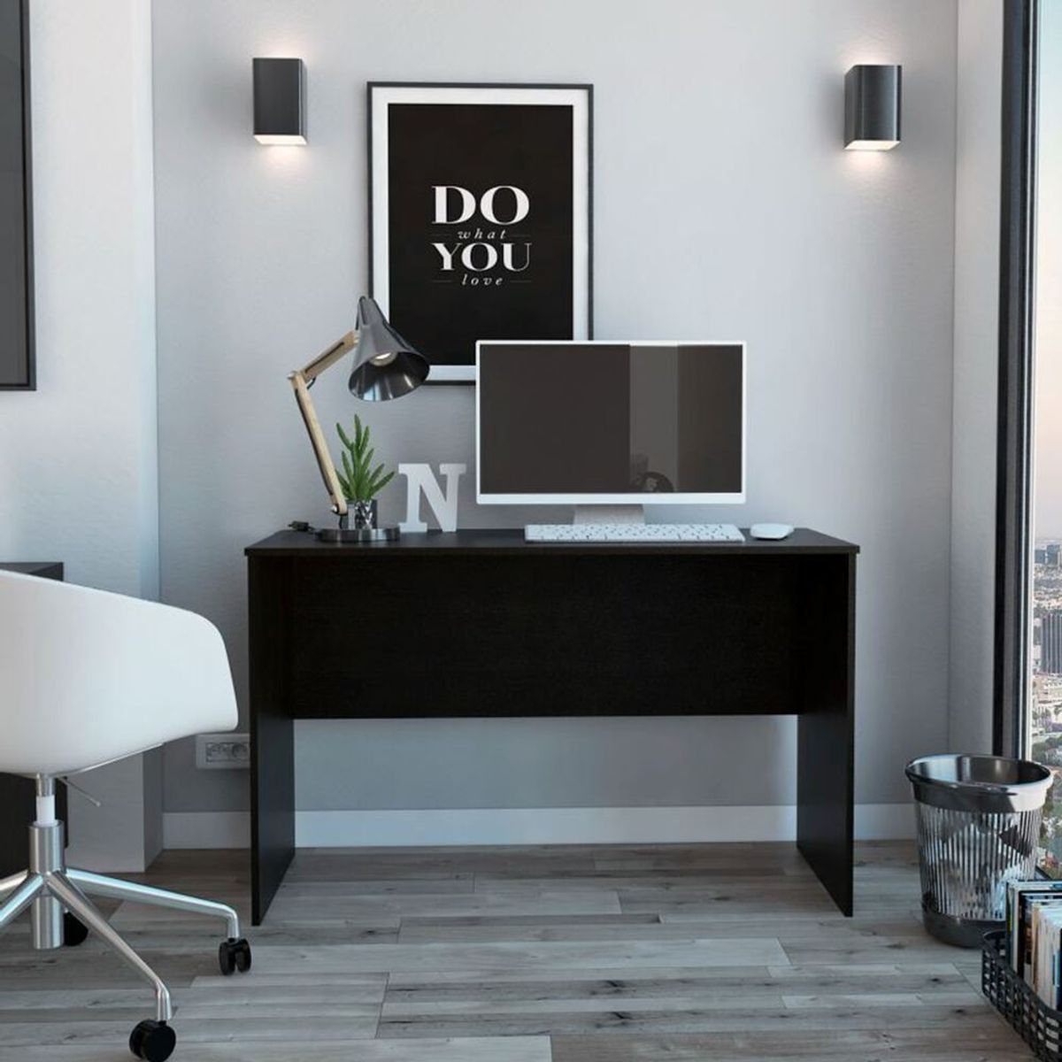 TU MESITA - Escritorio Contemporáneo Stand Negro 120cm TU MESITA