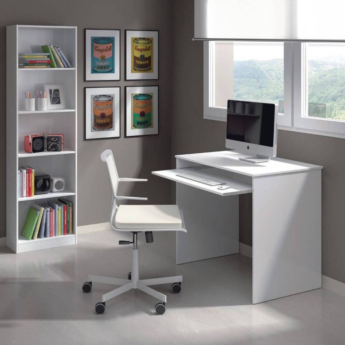 TU MESITA - Escritorio Blanco Esther con Bandeja TU MESITA