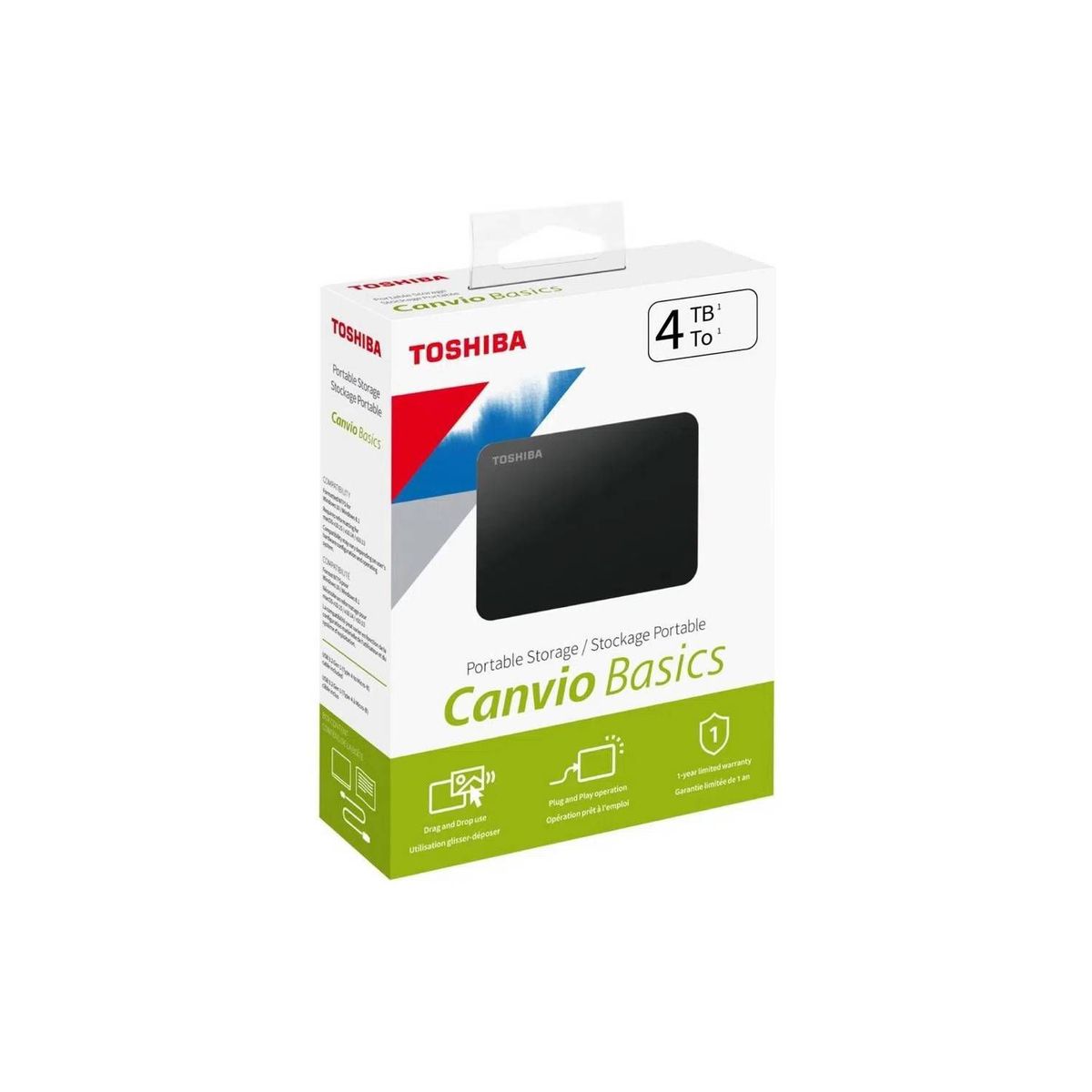TOSHIBA - Disco Duro Externo Toshiba 4TB 3.0 Canvio