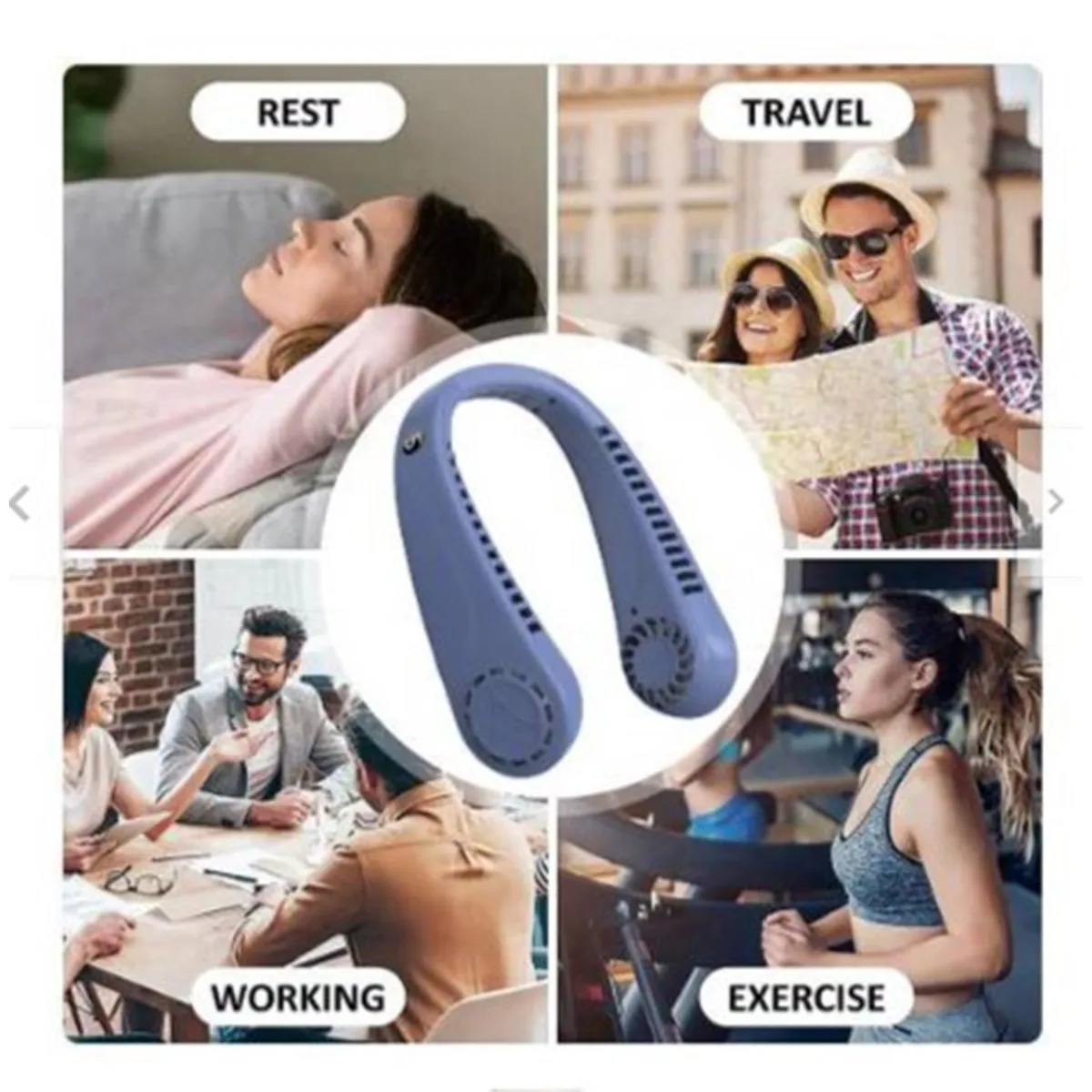 GENERICO - VENTILADOR PORTATIL CUELLO de Calidad