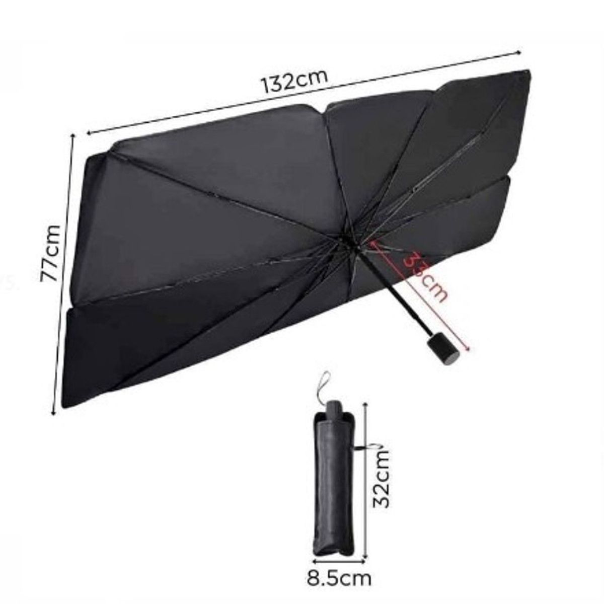 GENERICO - Tapasol Estilo Sombrilla para todo tipo de Vehiculos