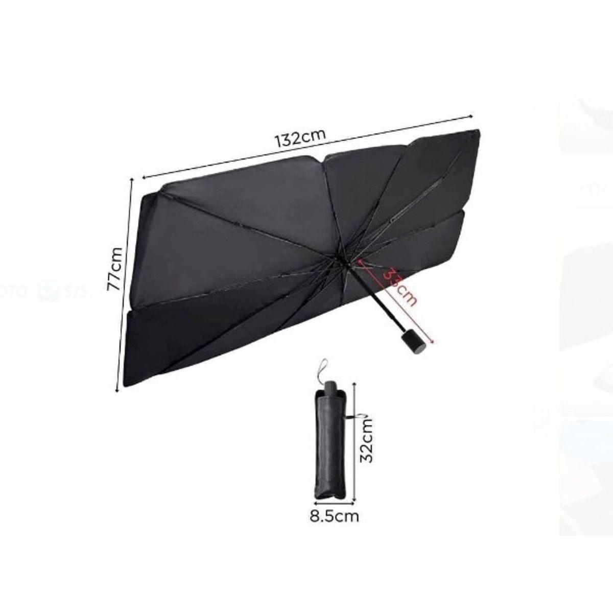 GENERICO - Tapasol Estilo Sombrilla para todo tipo de Vehiculos