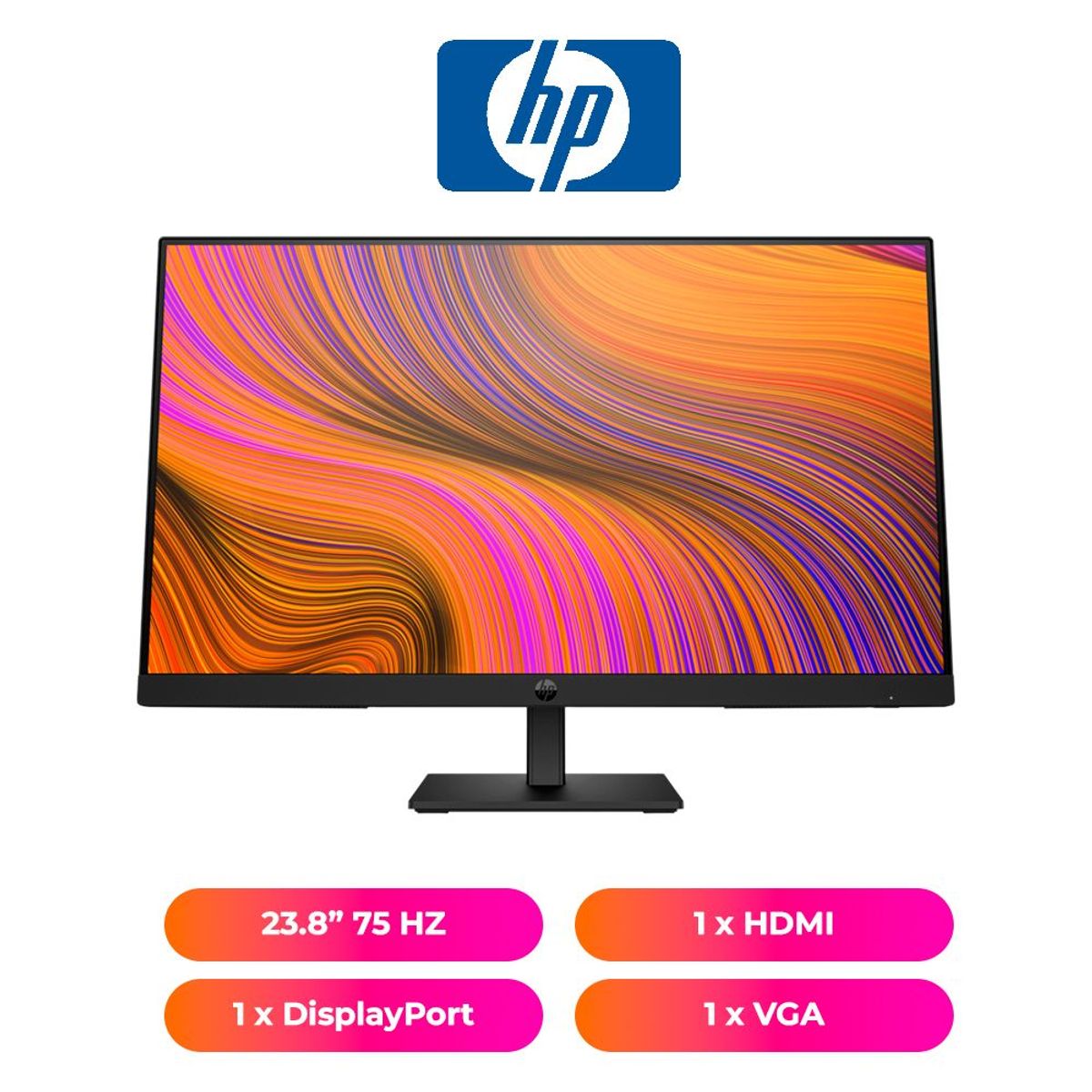 HP - MONITOR HP P24h G5, 23.8" FHD, 75 HZ, IPS, HDMI / VGA / DP