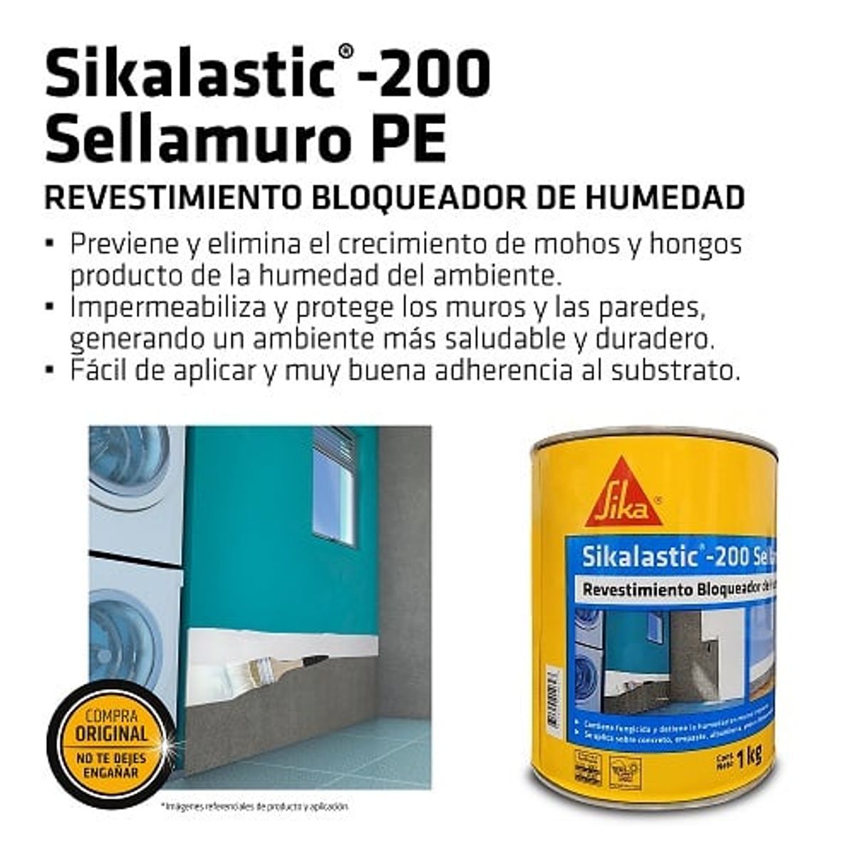 SIKA - Revestimiento impermeabilizante Sikalastic® 200 Sellamuro PE