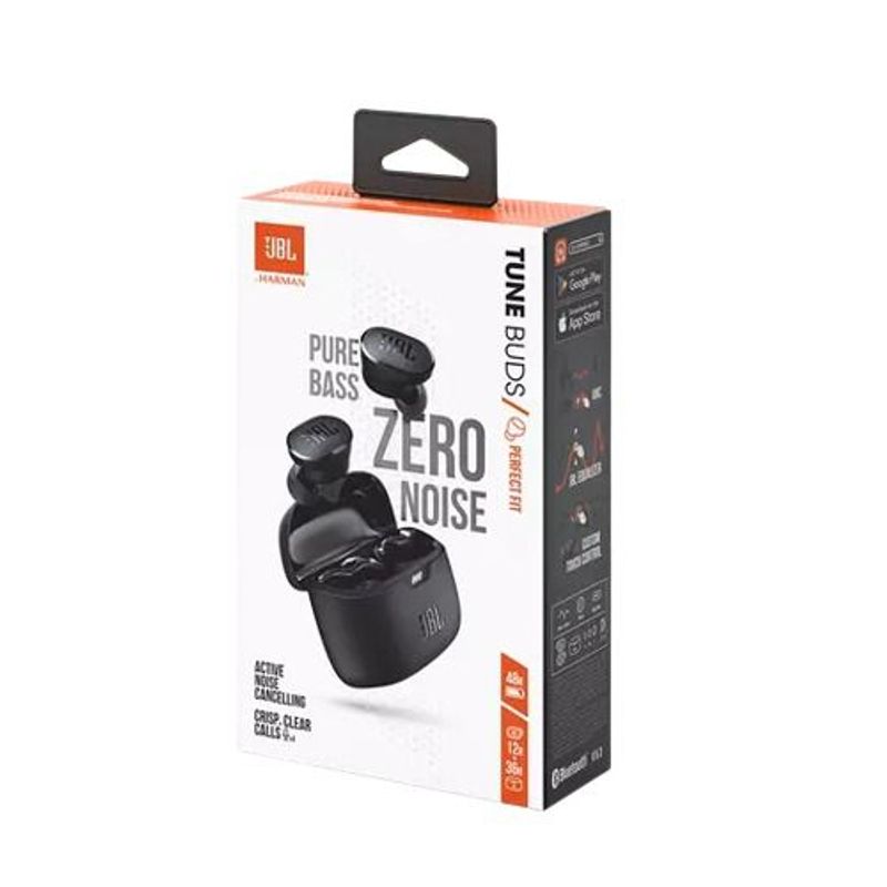 JBL - AUDIFONOS JBL TUNE BUDS - PURE BASS - ZERO NOISE - NEGRO
