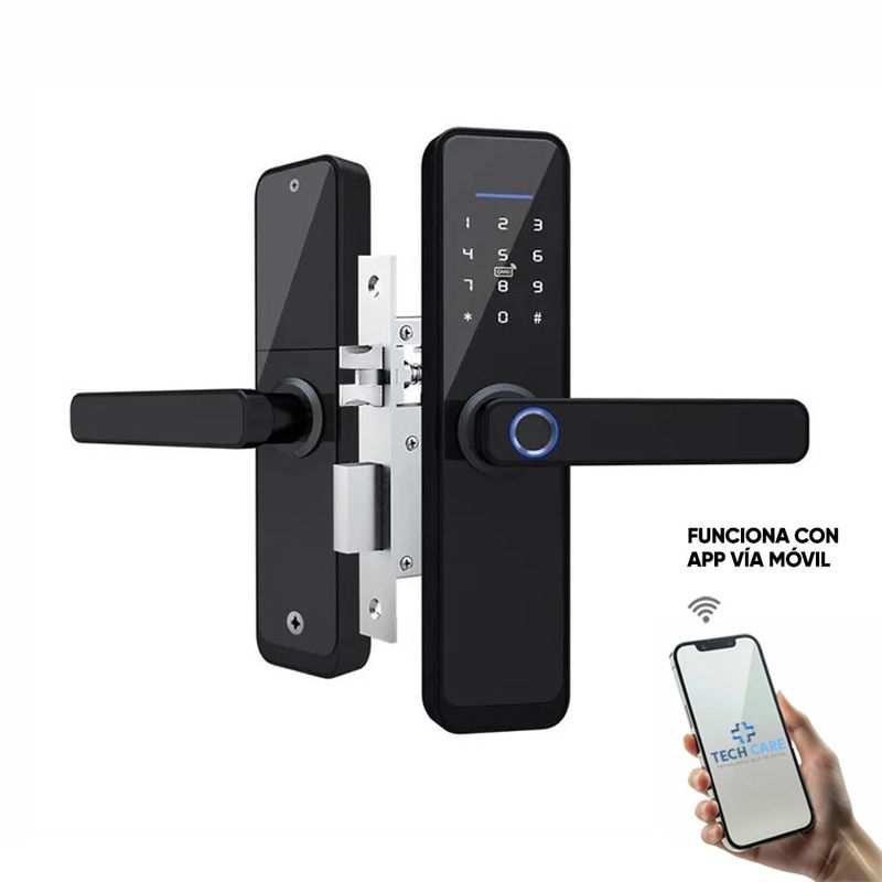 TECH CARE - Cerradura Digital Smart 6 modos con seguro + Asesoría de Instalación
