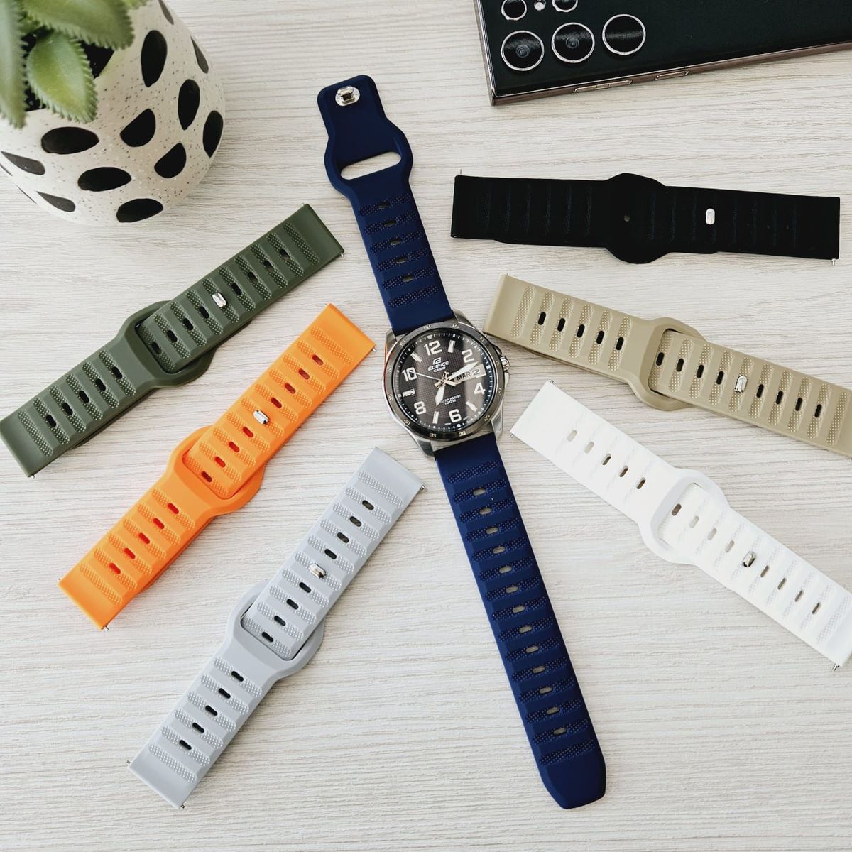 GENERICO - Correa Silicona SPG para SAMSUNG WATCH 6 / 6 CLASSIC - Azul