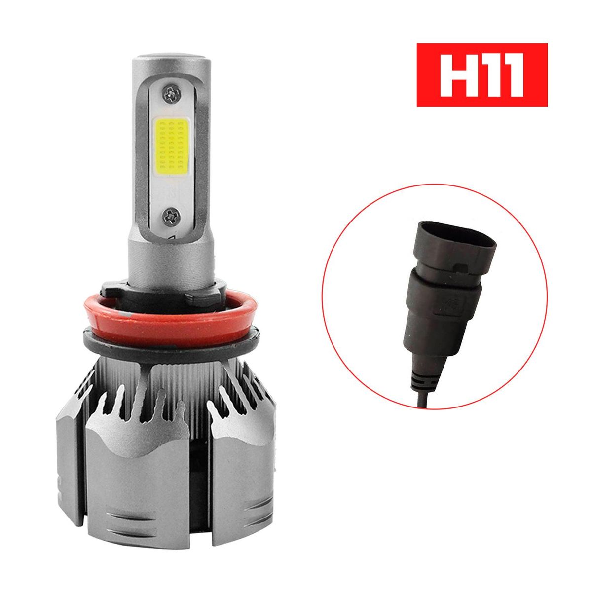 GENERICO - Kit Turbo Led H1 H3 H4 H7 H11 H13 9005 9006 880 12000lm/ R11