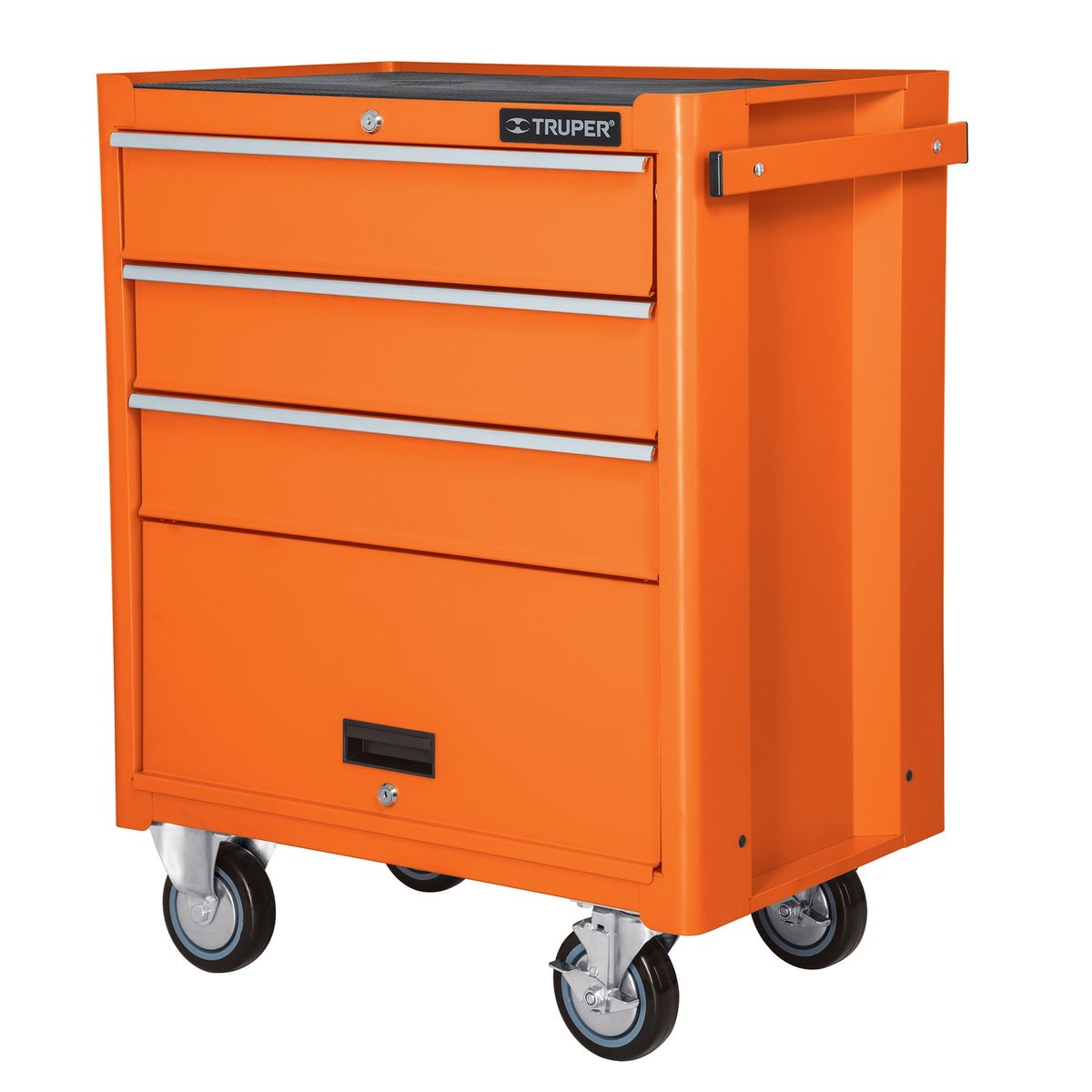 TRUPER - Gabinete metálico móvil, 4 cajones, capacidad 90 kg 12066 Truper
