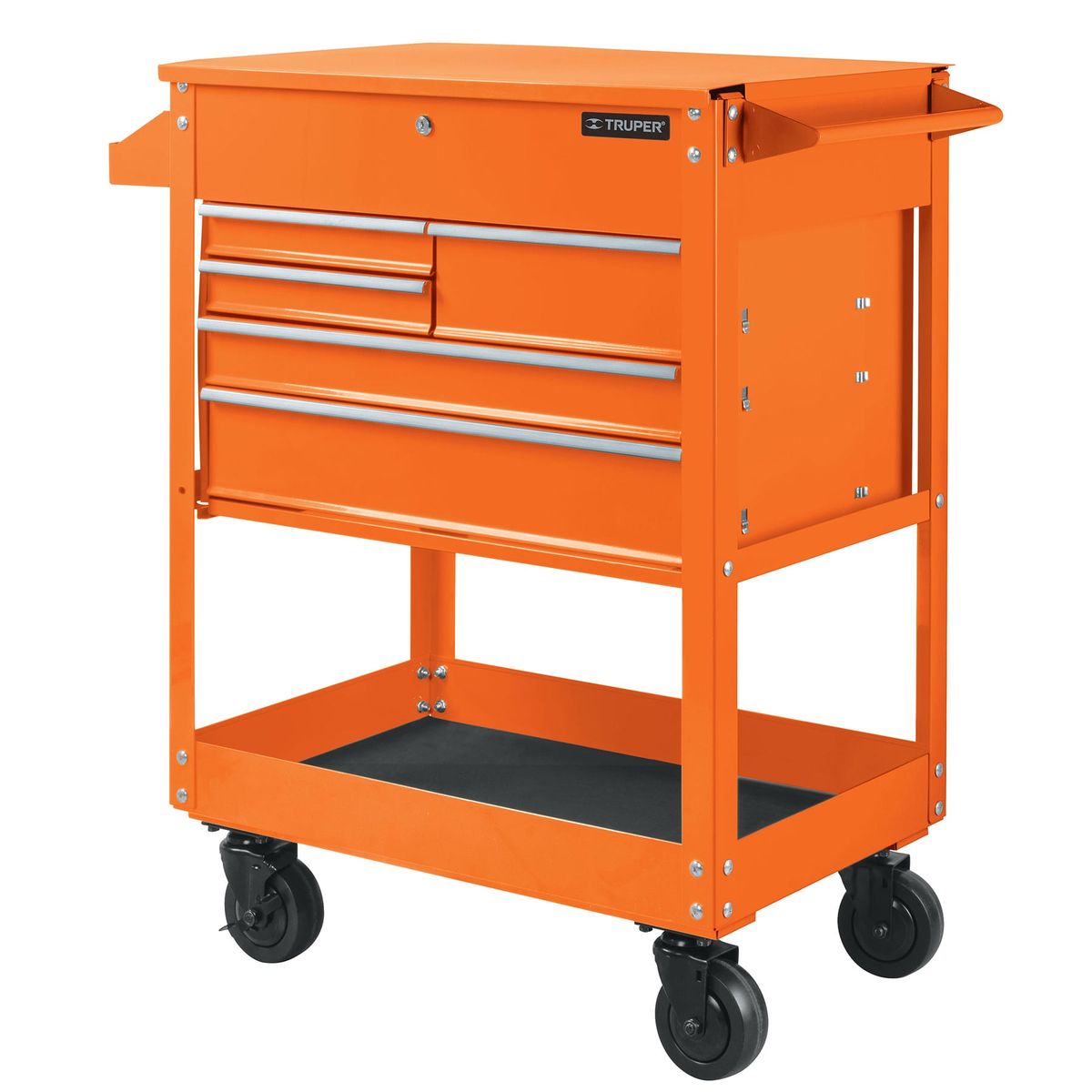TRUPER - Gabinete metálico móvil, 5 cajones, capacidad 320 kg, 101733 Truper
