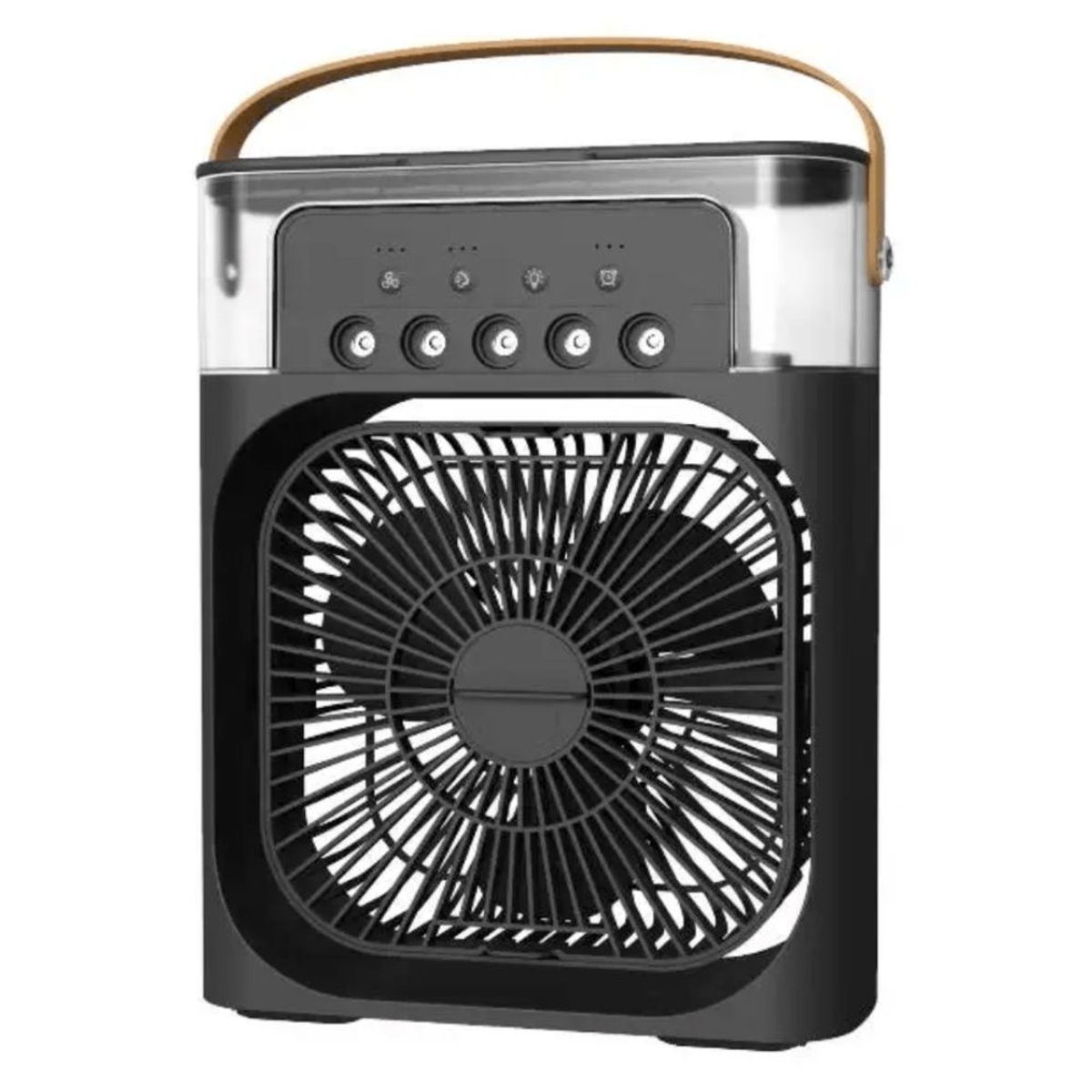 GENERICO - Ventilador Portátil Humidificador Aire Acondicionado Negro 3 En 1