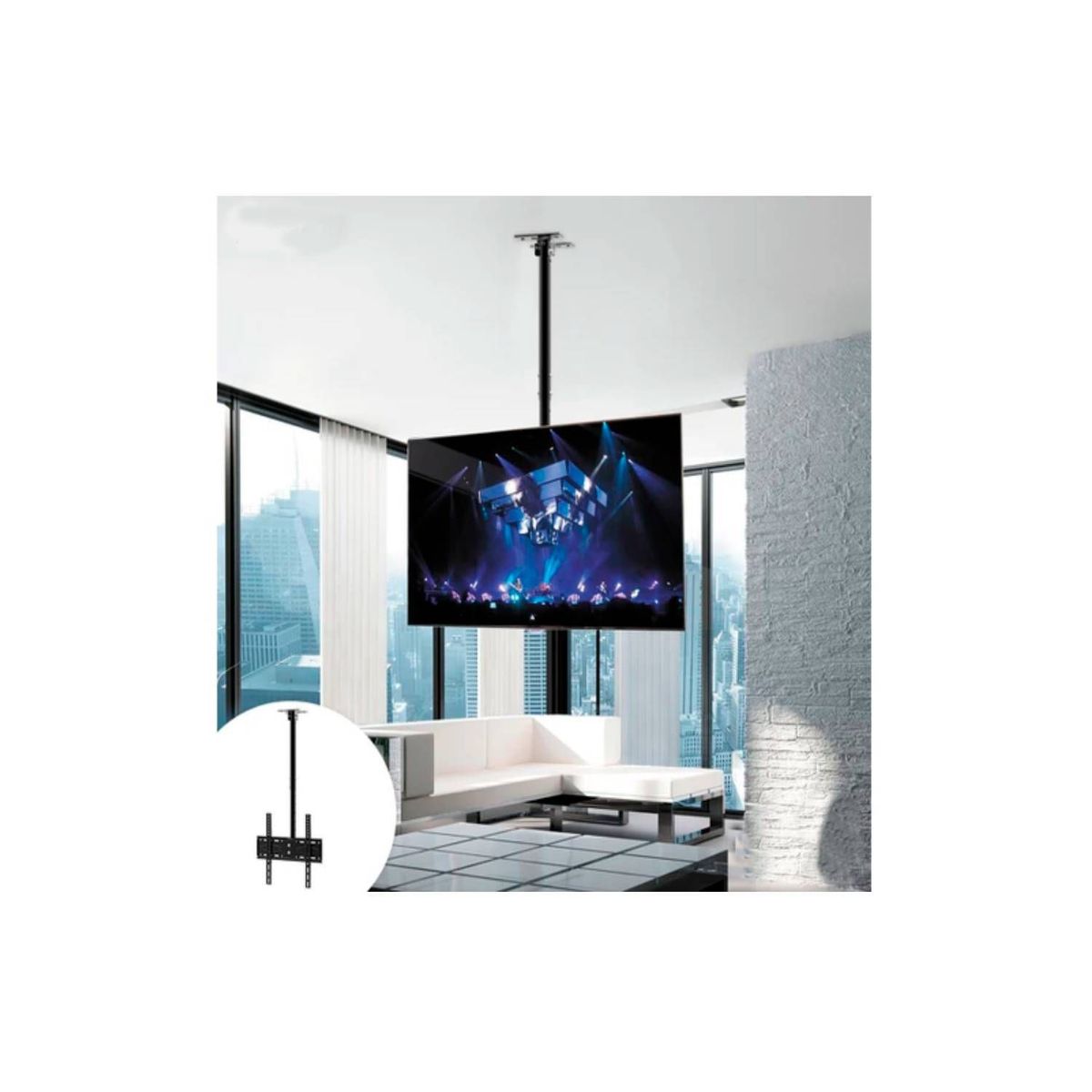 GENERICO - Rack De Techo Para Tv Colgante o Pared de 26 a 60" Pulgadas Negro