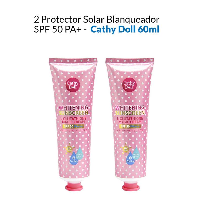 CATHY DOLL - 2 Protector Solar Blanqueador SPF 50 PA+++ Cathy Doll 60ML