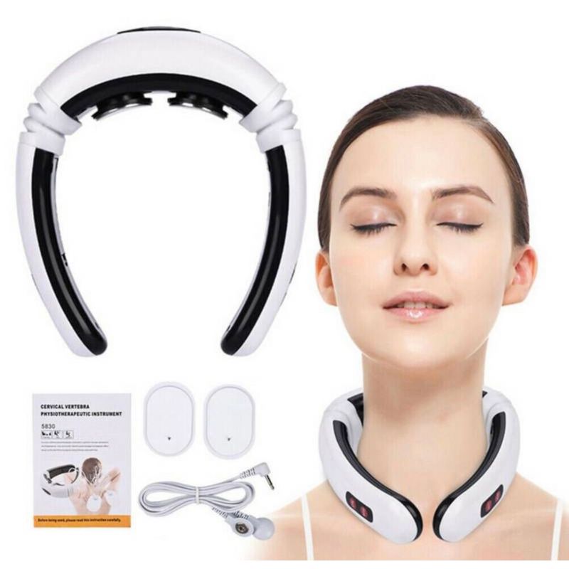 GENERICO - MASAJEADOR ELECTRICO CON ELECTRODOS  PARA EL CUELLO Y ESPALDA
