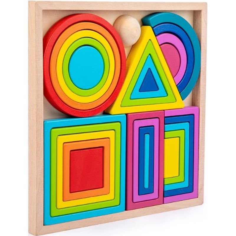 GENERICO - Juguetes de apilamiento de anidación de arcoíris para niños