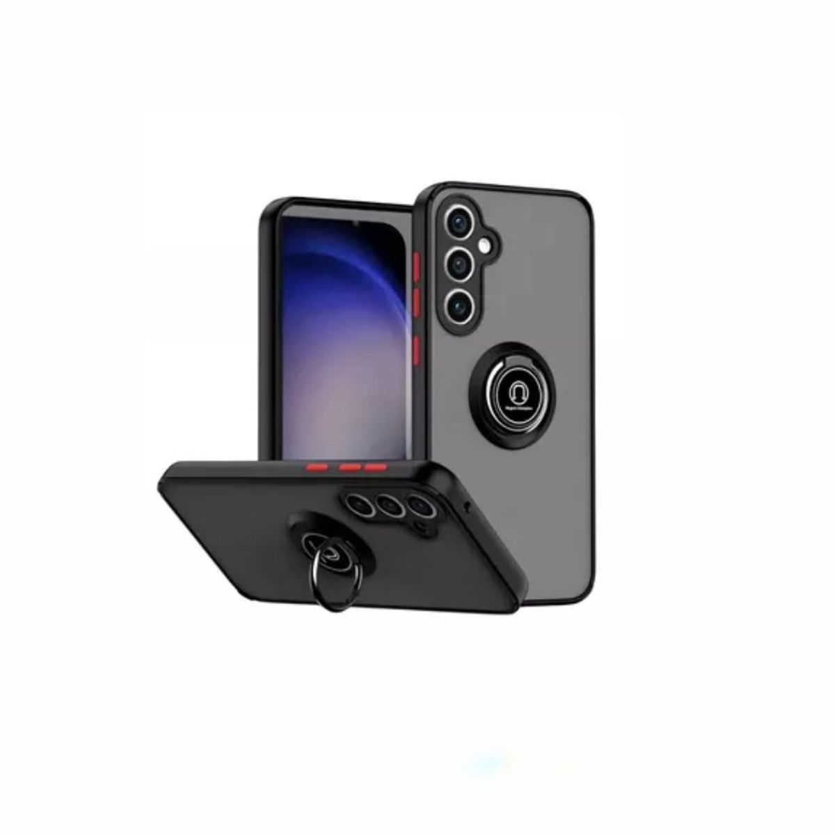 CASE - Case Ahumado Con Anillo Para Samsung S23 FE Negro