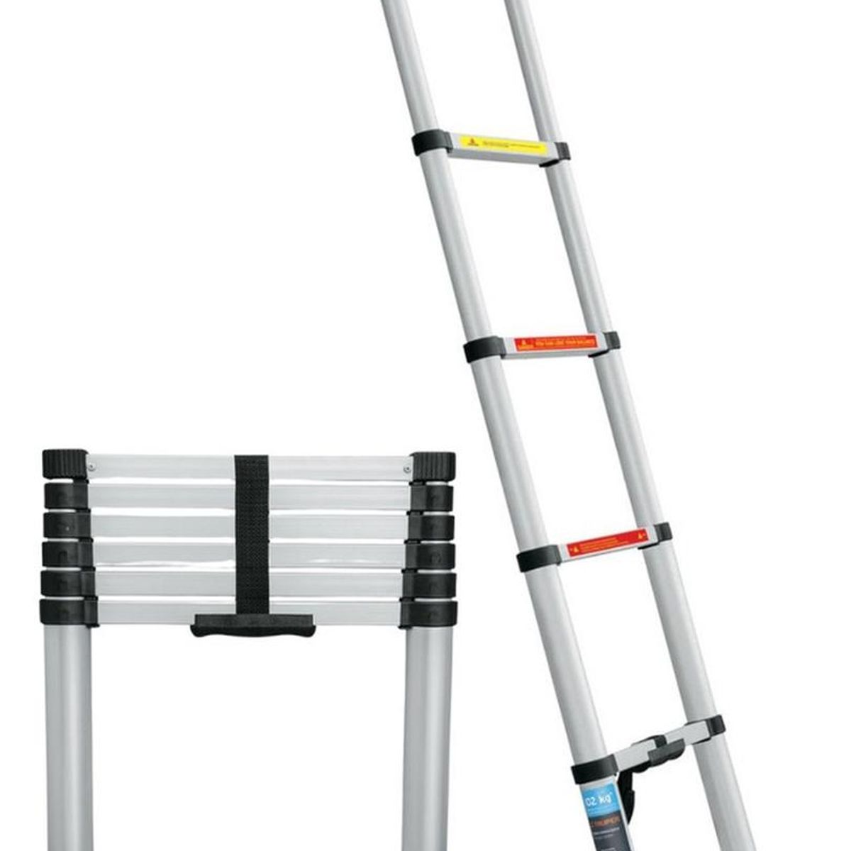 TRUPER - Escalera telescópica 7 peldaños extensión retráctil capacidad 102kg