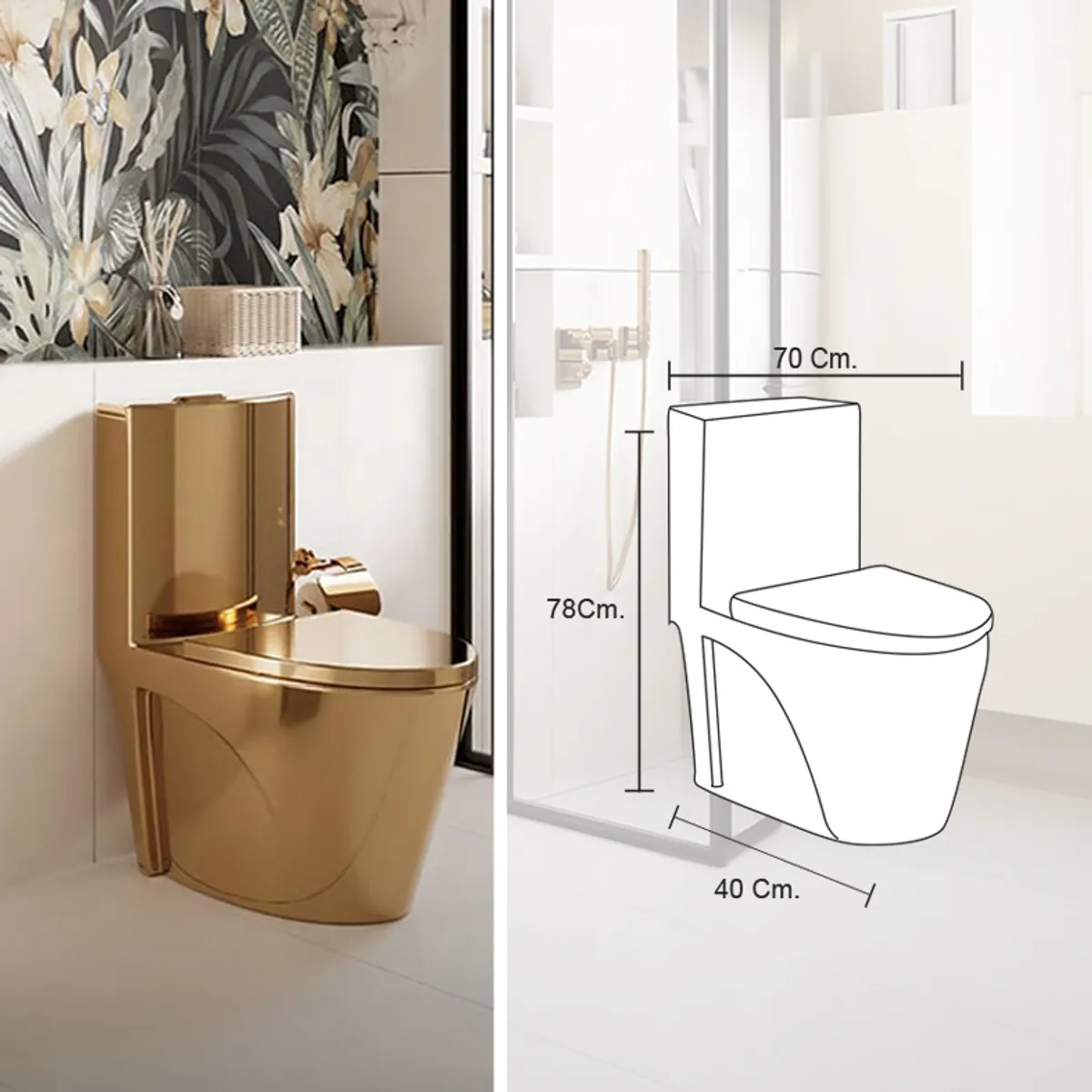 STONE - INODORO MINIMALISTA NORDI GOLDEN STONE