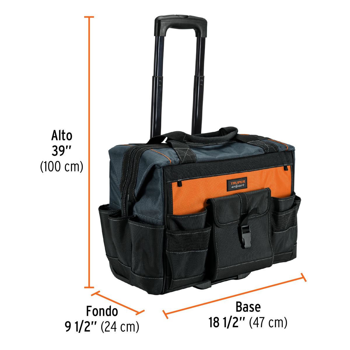 TRUPER - Maleta Portaherramientas de 22 con ruedas Truper_.