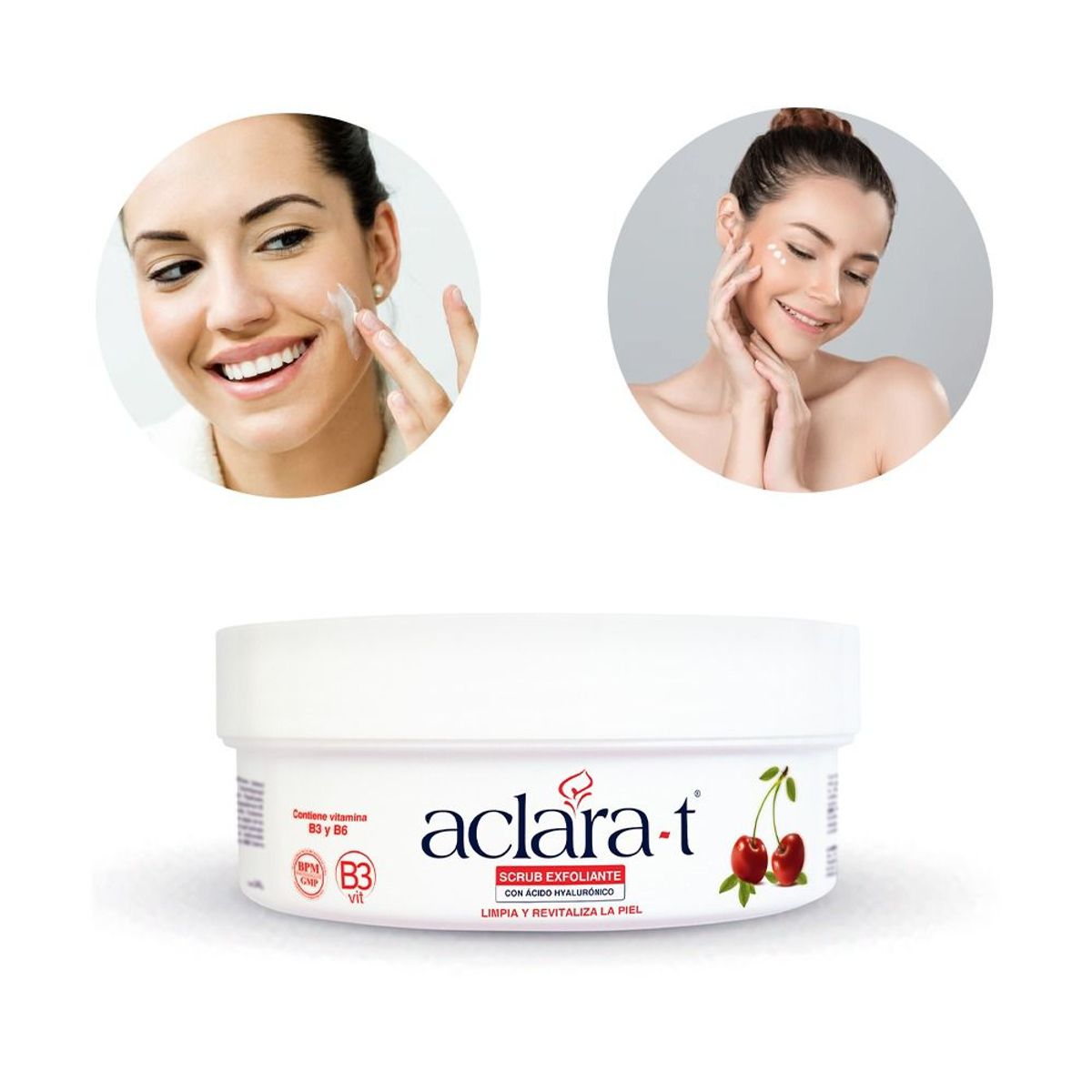 GENERICO - Pack Exfoliante Acido Hialuronico Rodillo y Cepillo Facial