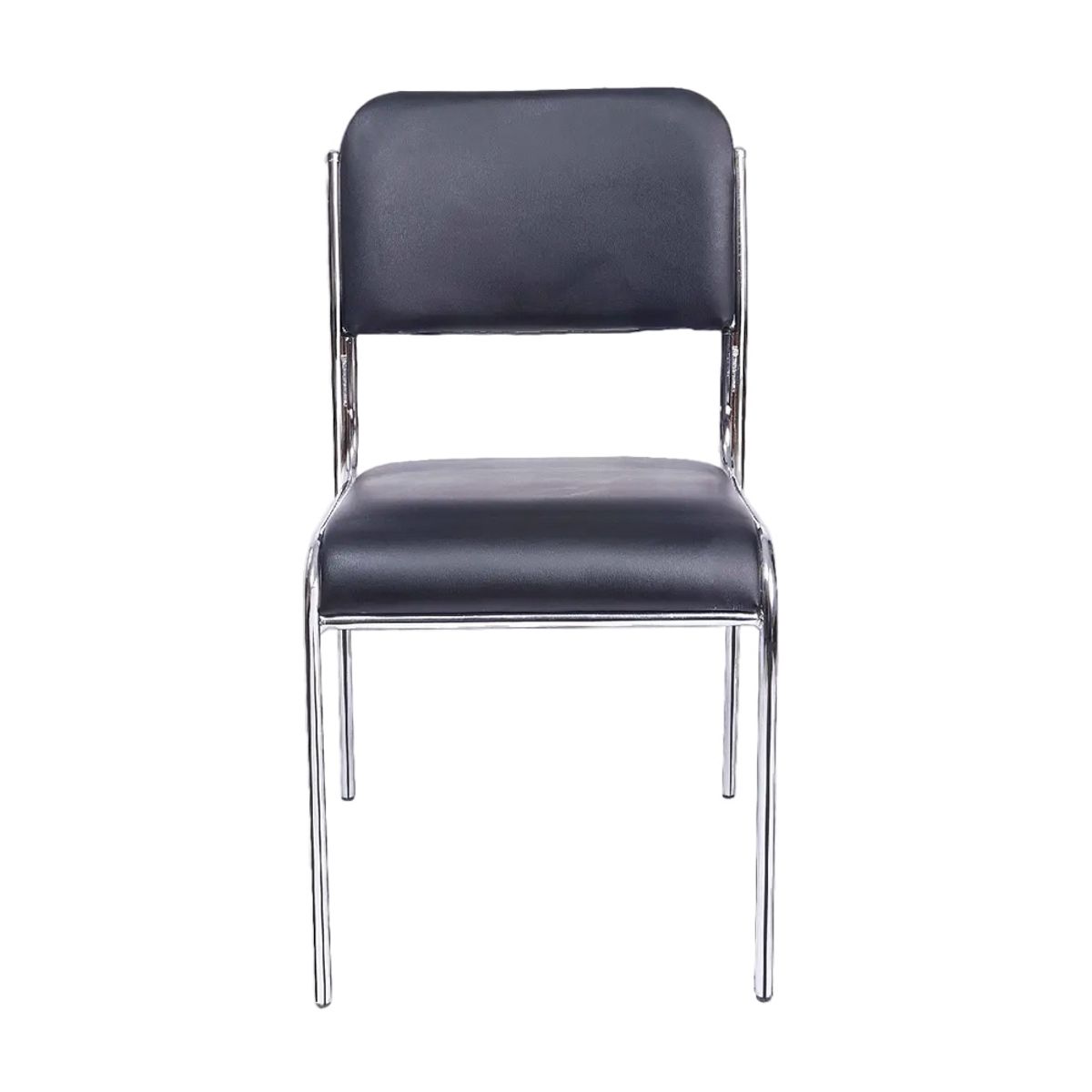 OFIDEAS - Silla de Visita Fija Loft Cuero Negro Ofideas