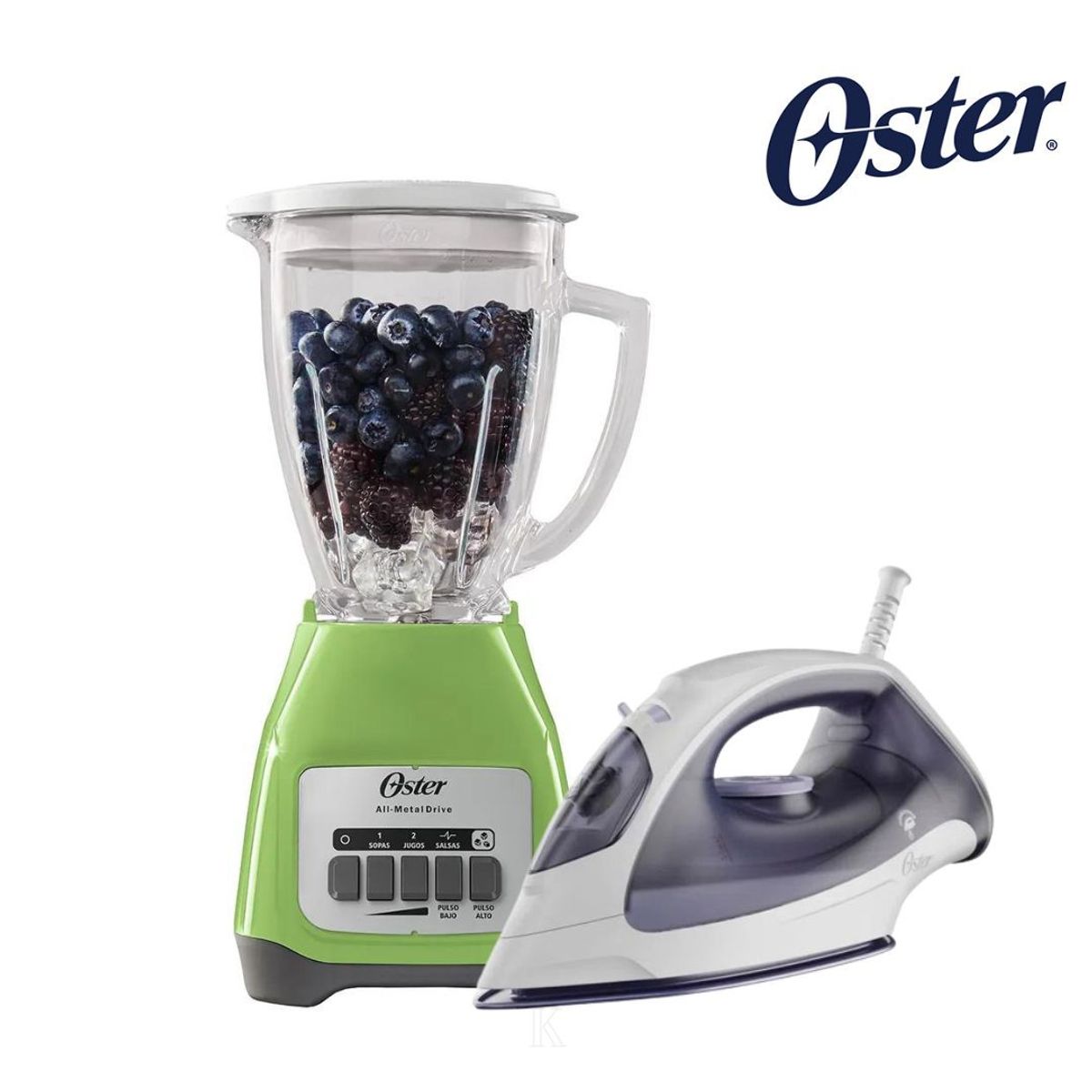 OSTER - COMBO OSTER Licuadora 2 Vel KPB + Plancha A Vapor 3802