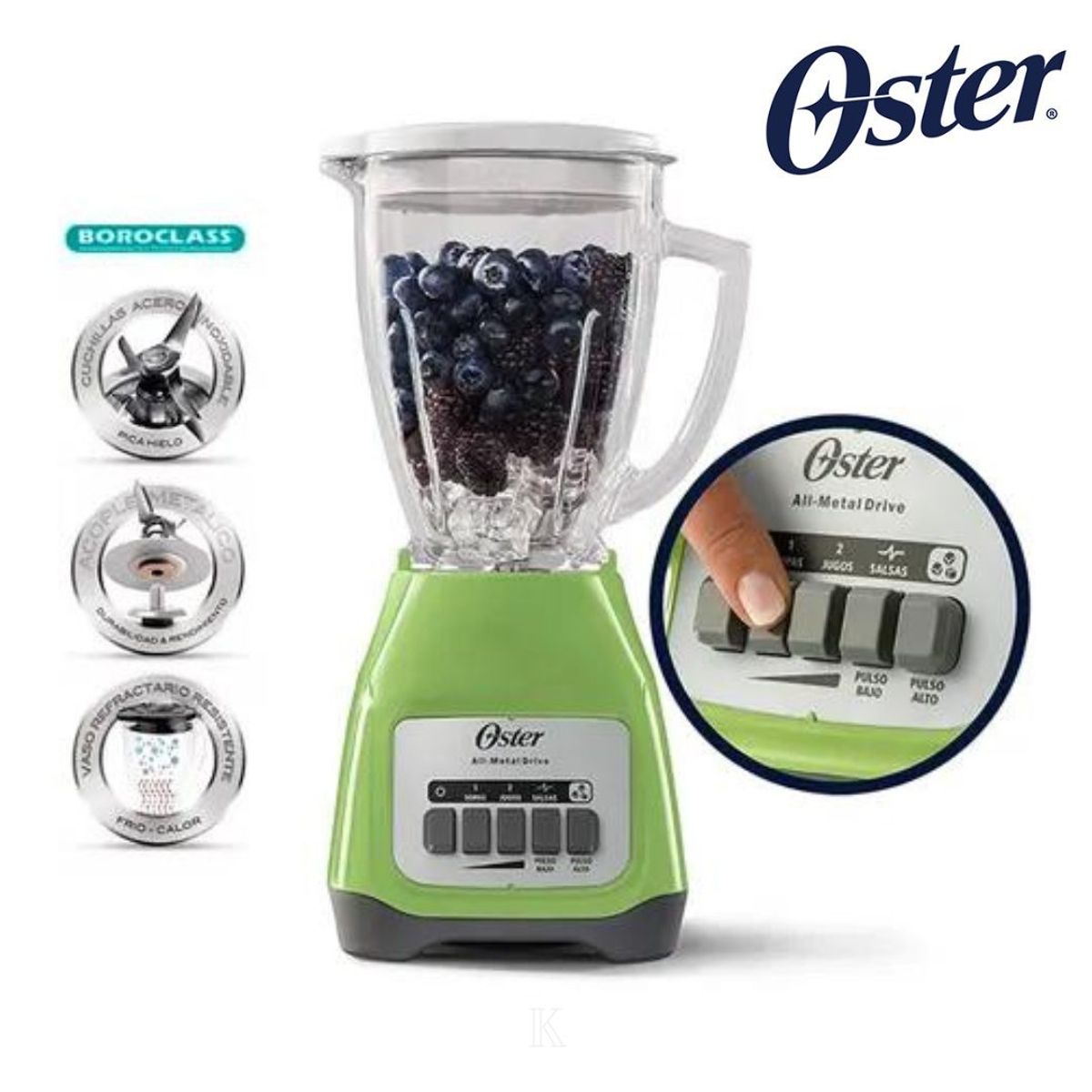 OSTER - COMBO OSTER Licuadora 2 Vel KPB + Plancha A Vapor 3802