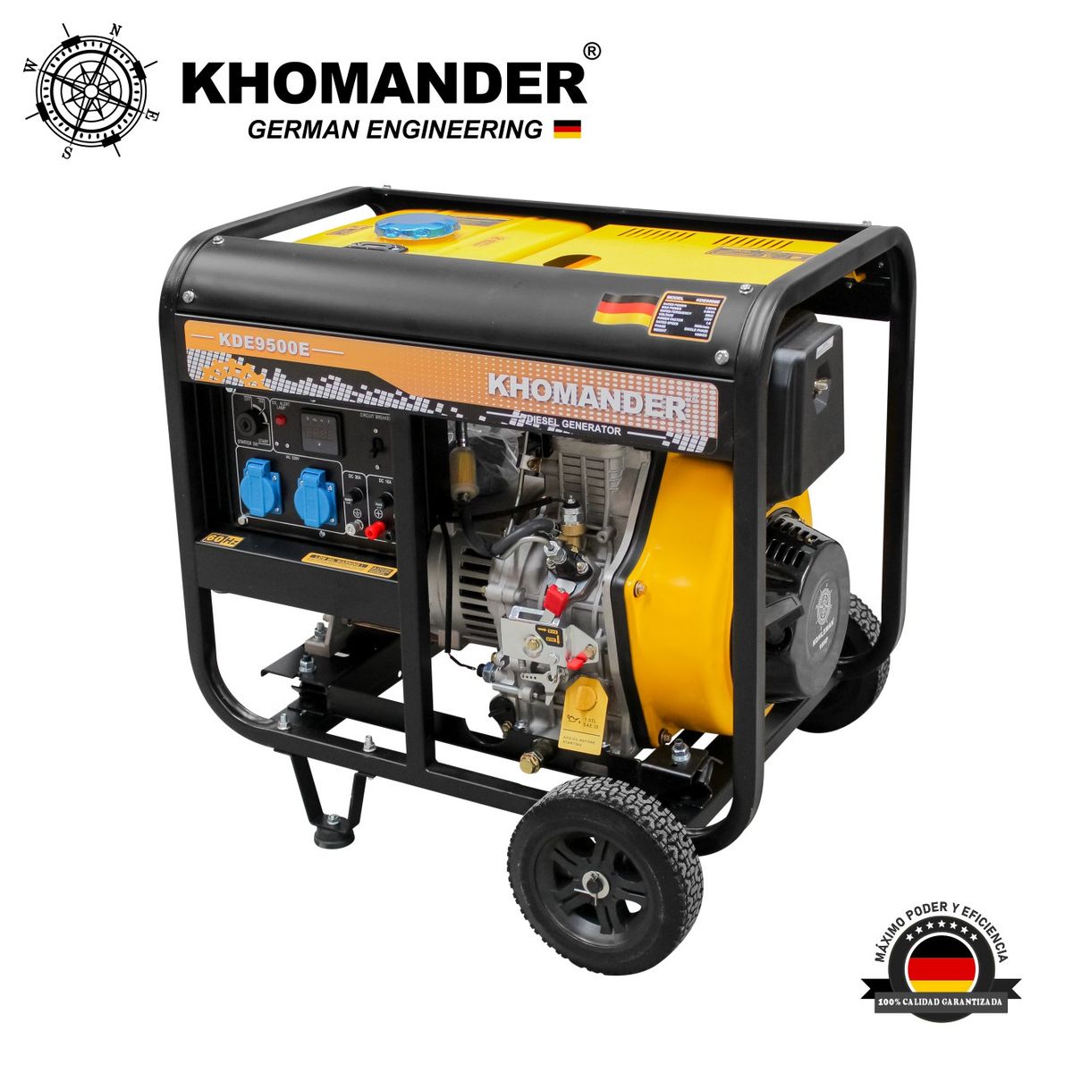 KHOMANDER - GENERADOR PETROLERO ABIERTO DIESEL 8000 W 220V - KHOMANDER