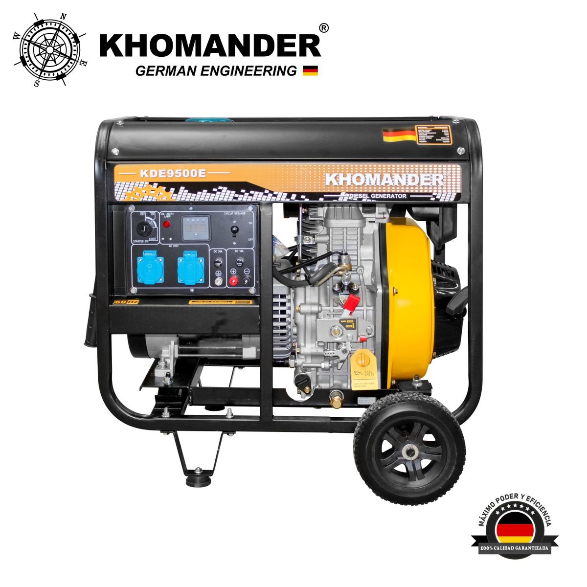 KHOMANDER - GENERADOR PETROLERO ABIERTO DIESEL 8000 W 220V - KHOMANDER