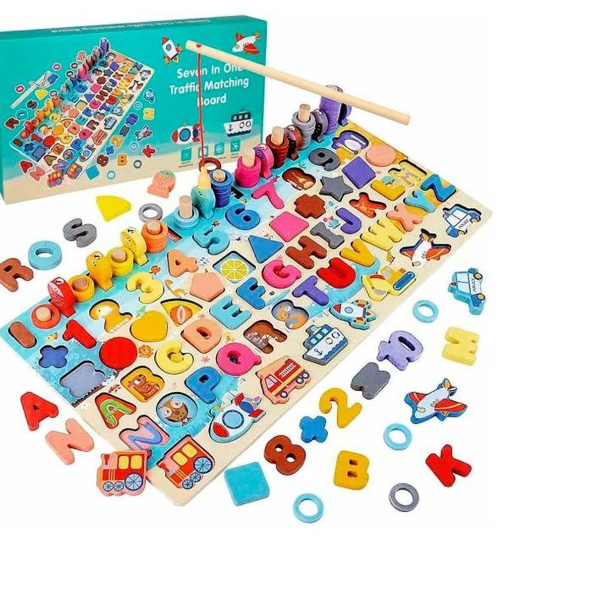 ITELSISTEM - Tablero Montessori Educativo Madera Letras Numeros Inicial