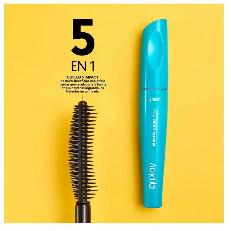 CYZONE - Máscara Pestañas Multi5 Lash CyPlay Cyzone Negro APruebaAgua