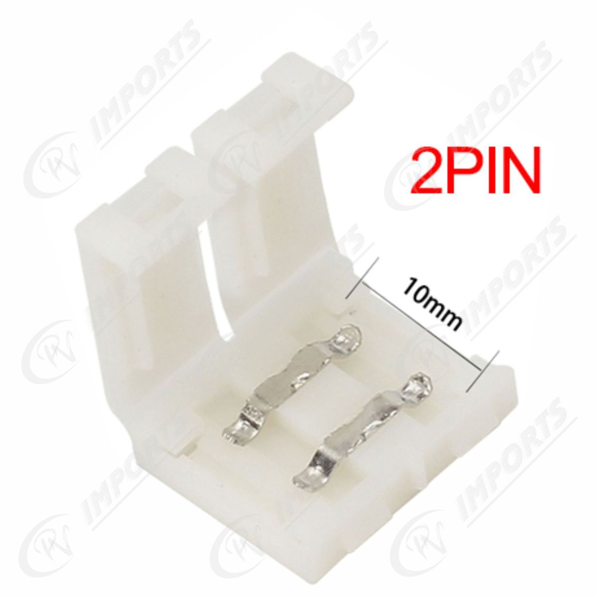GENERICO - Unión Conector Tira Led 2 pines 10mm Pack x10 Und Empalme