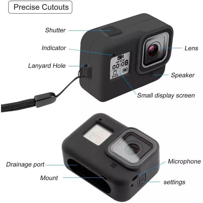 SHOOT - Funda de Silicona para Gopro Hero 8 Black